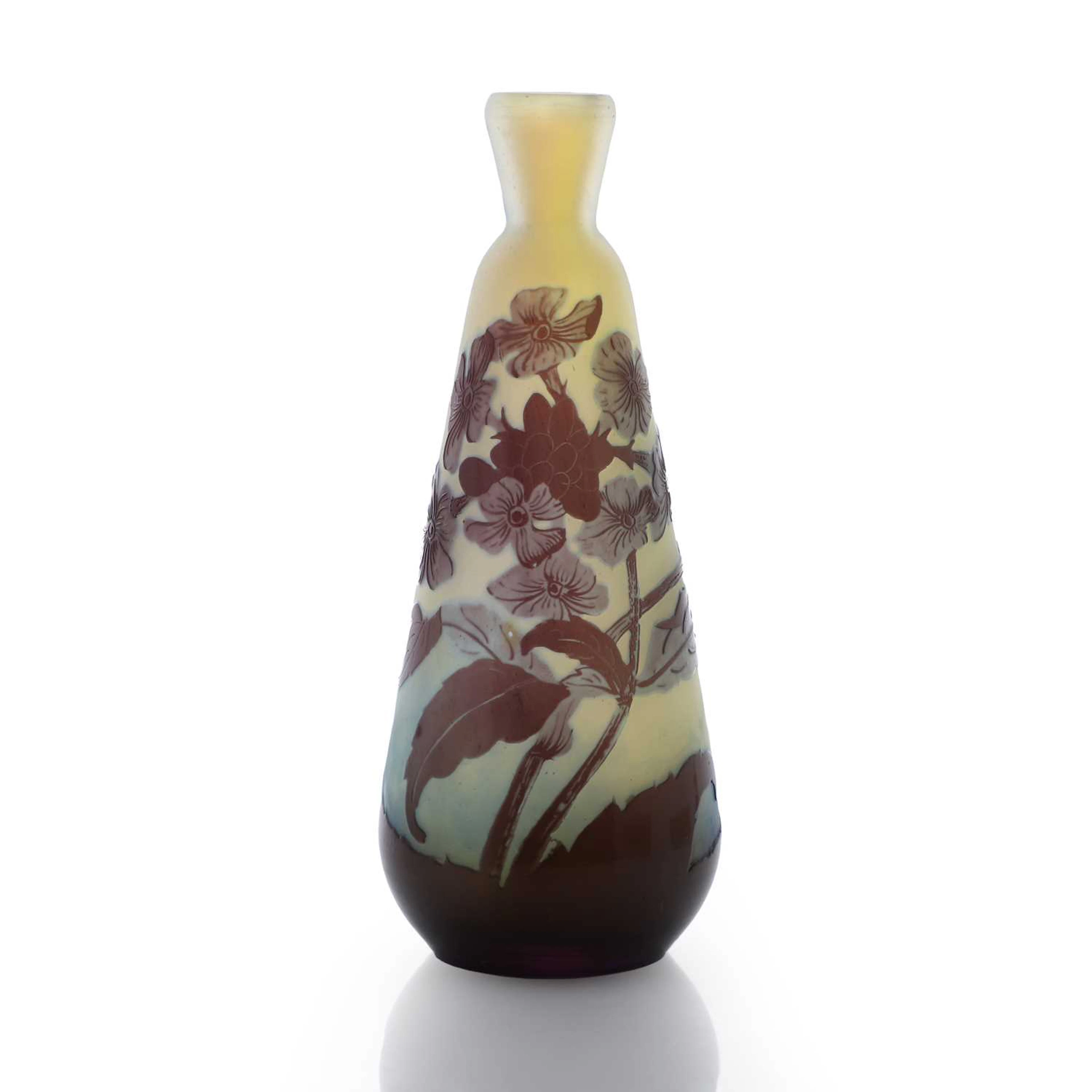 Émile Gallé (French, 1846-1904) a cameo glass vase, early 20th century, French
