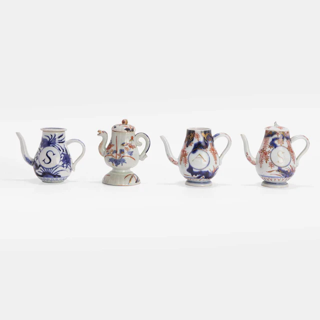 Three Japanese Arita condiment ewers late 17th-early 18th century