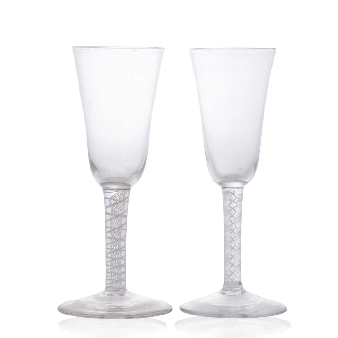 Two ale glasses mid-18th century