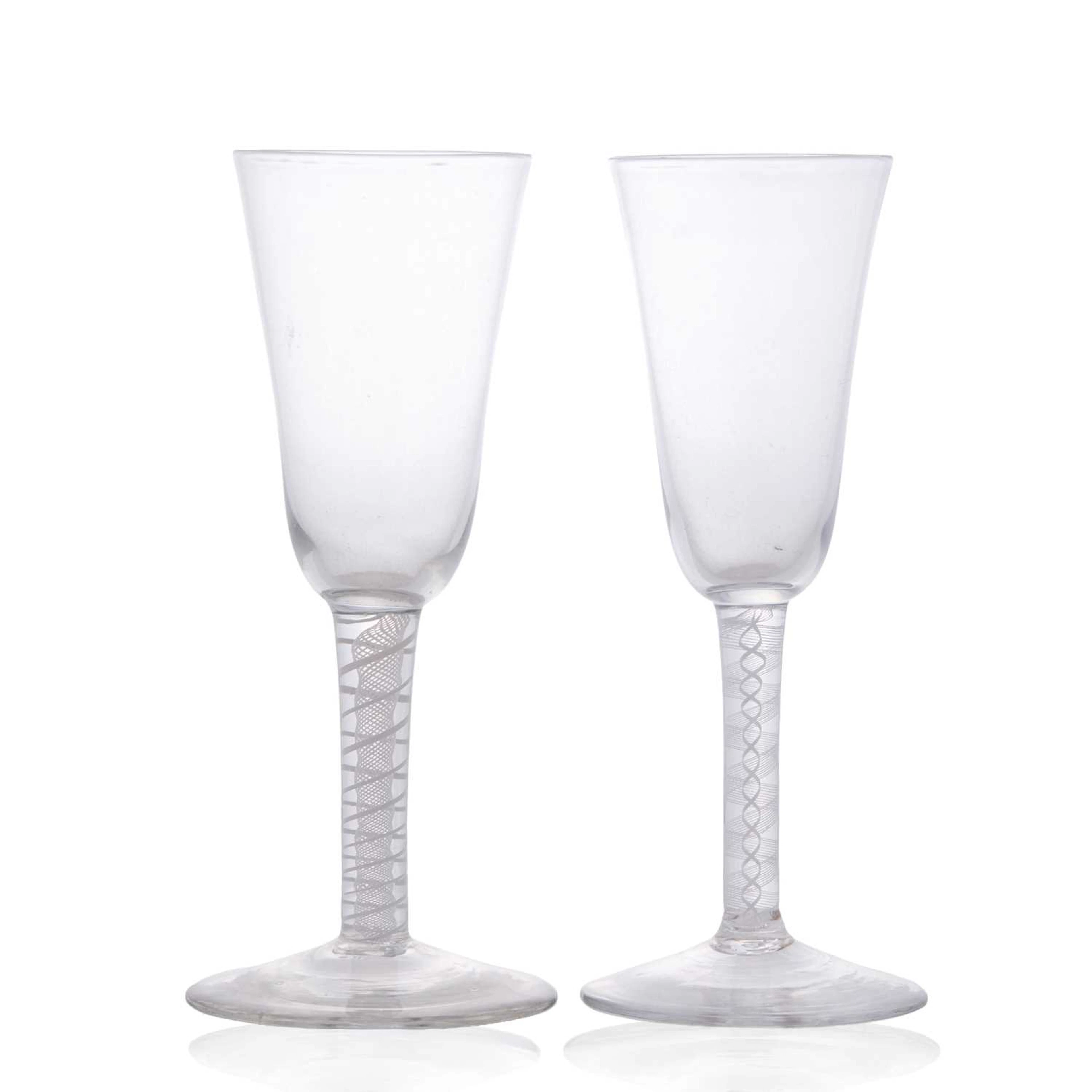 Two ale glasses mid-18th century