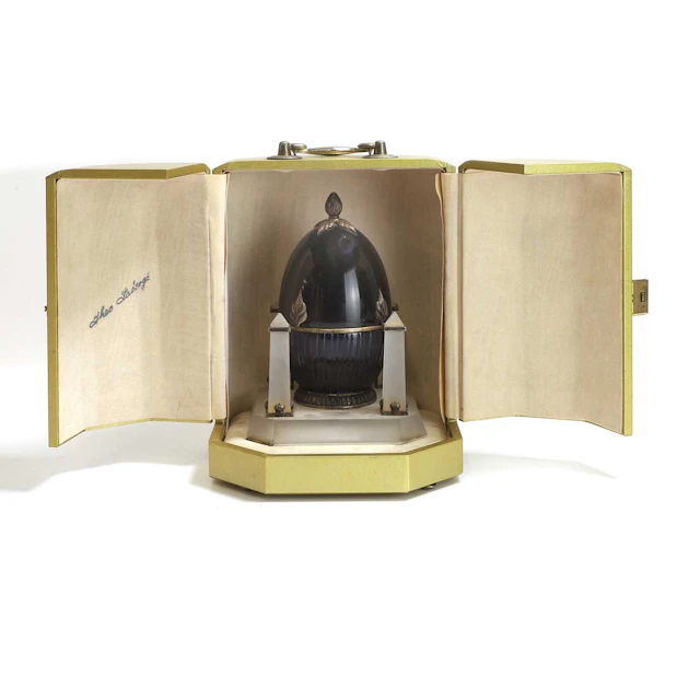 A silver-gilt mounted Egg of the Covenant, by Theo Faberge