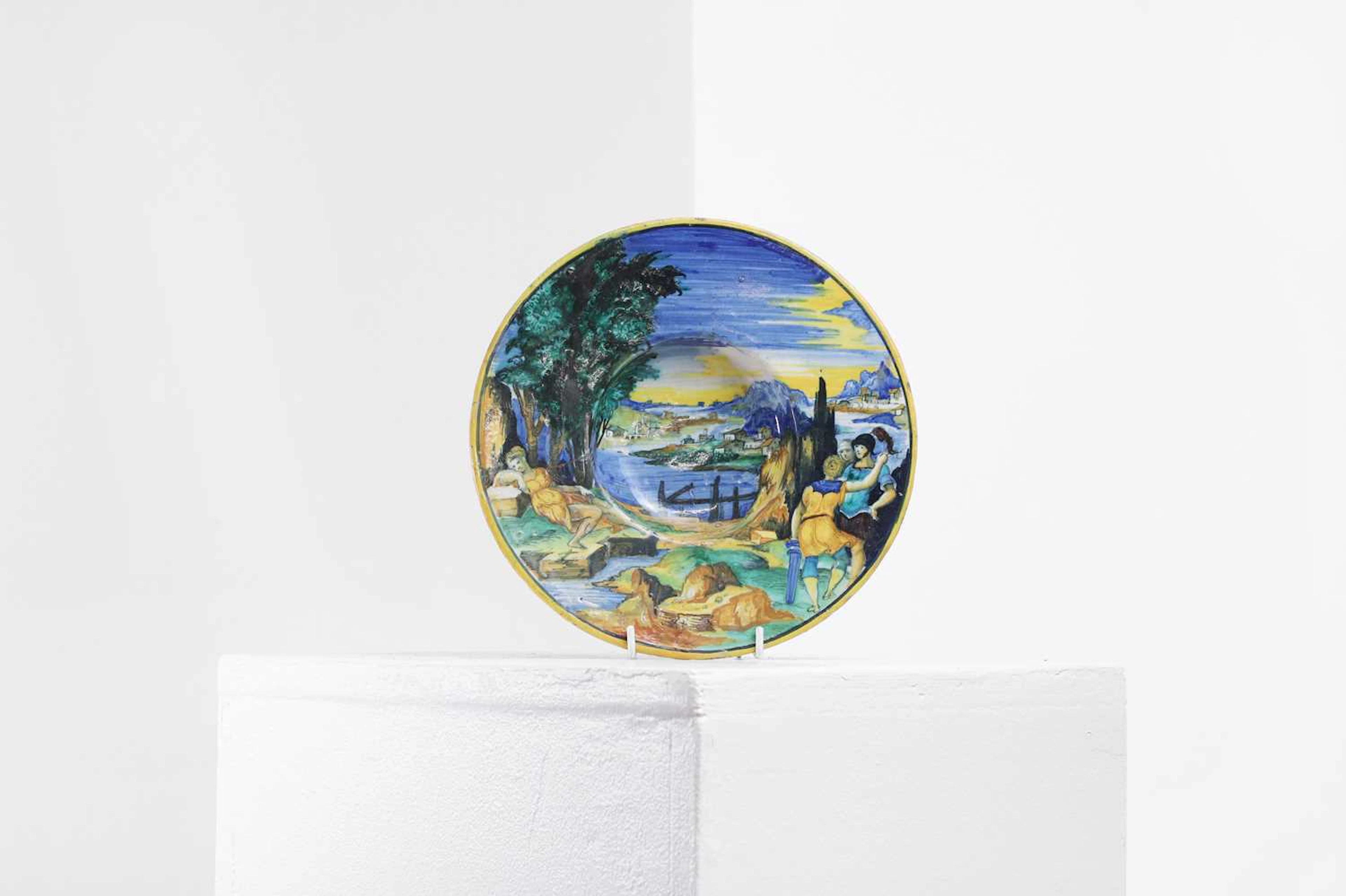 An Urbino maiolica istoriato dish or bowl