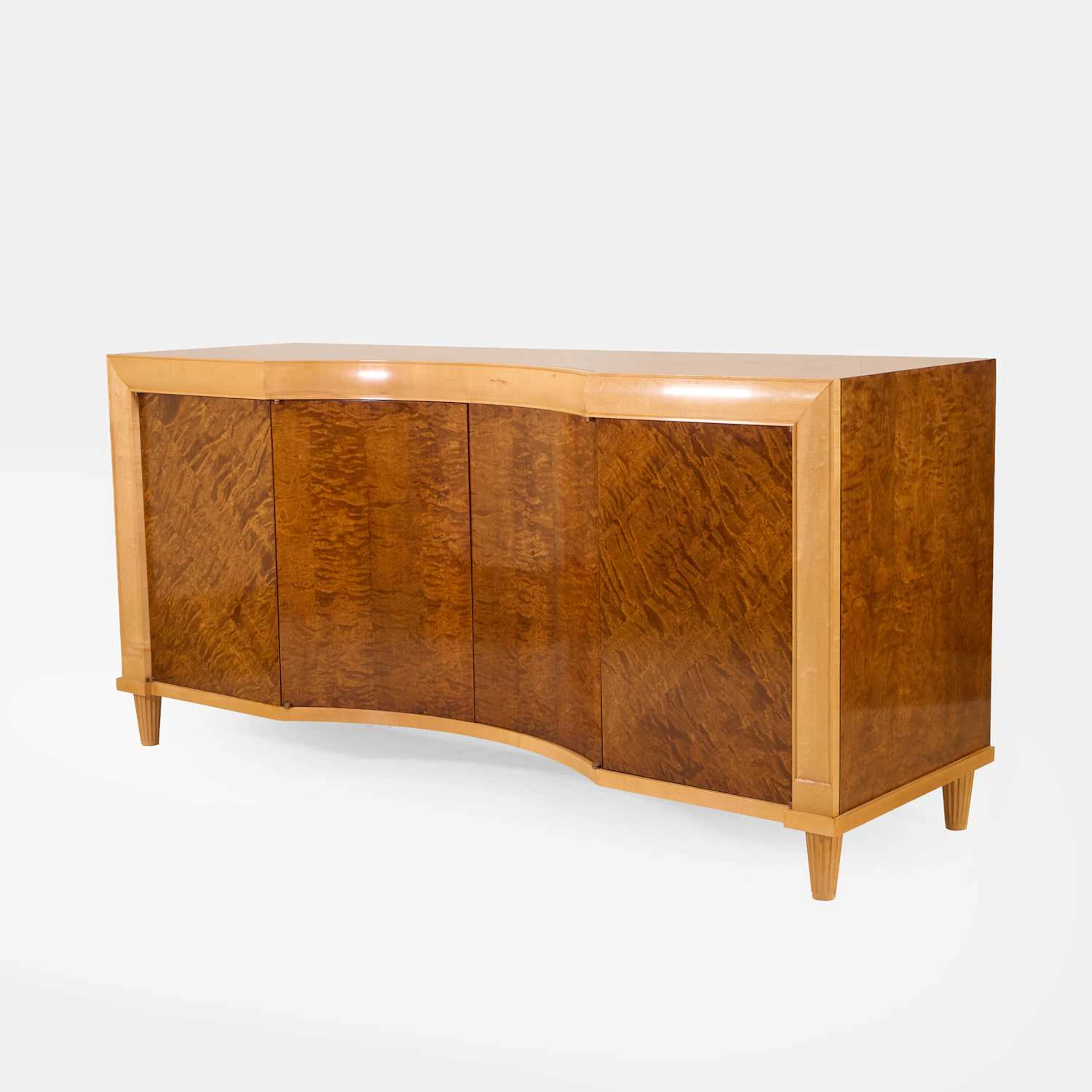 Biedermeier style a burr maple sideboard