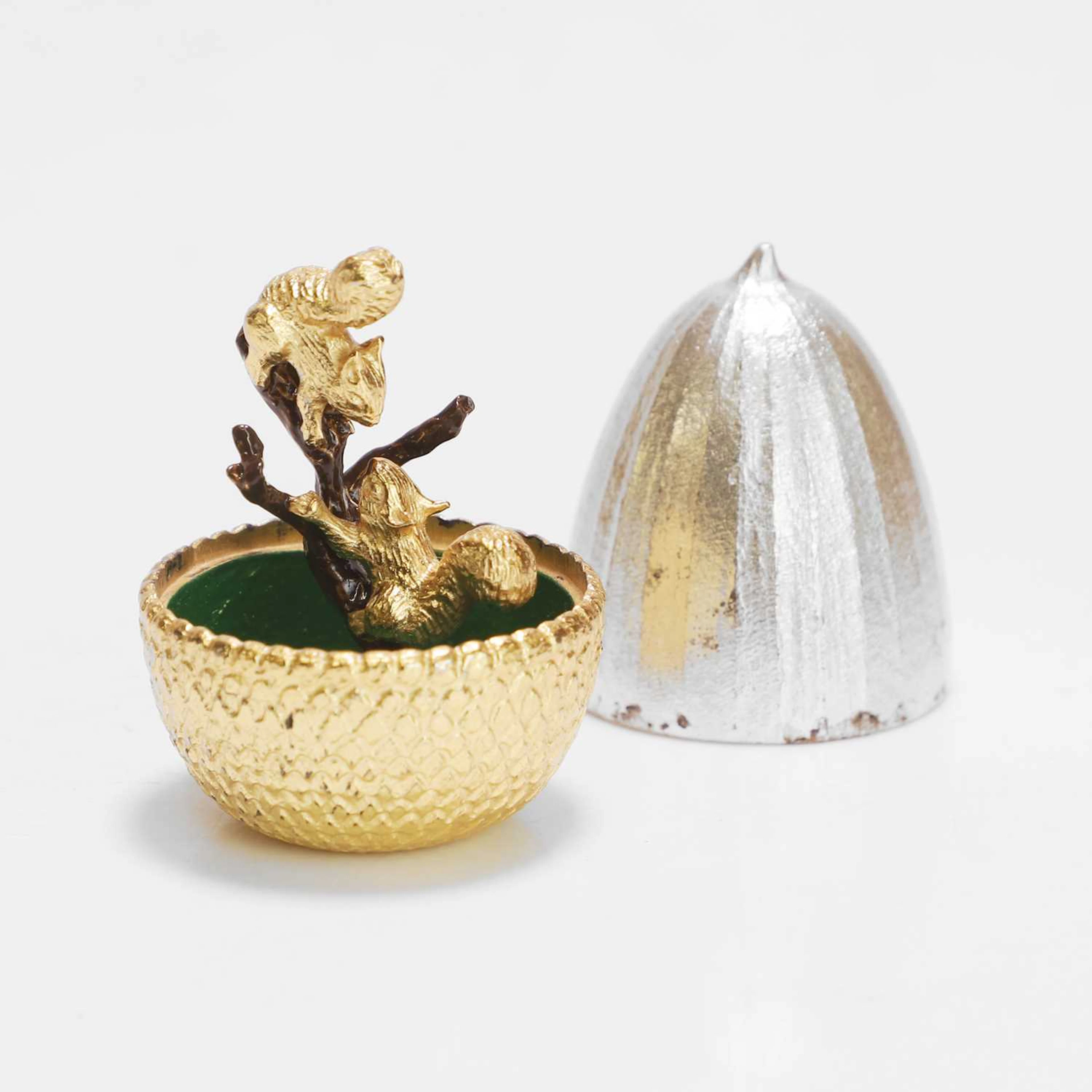 ▲ Christopher Nigel Lawrence (British, b.1936) a silver and silver-gilt acorn