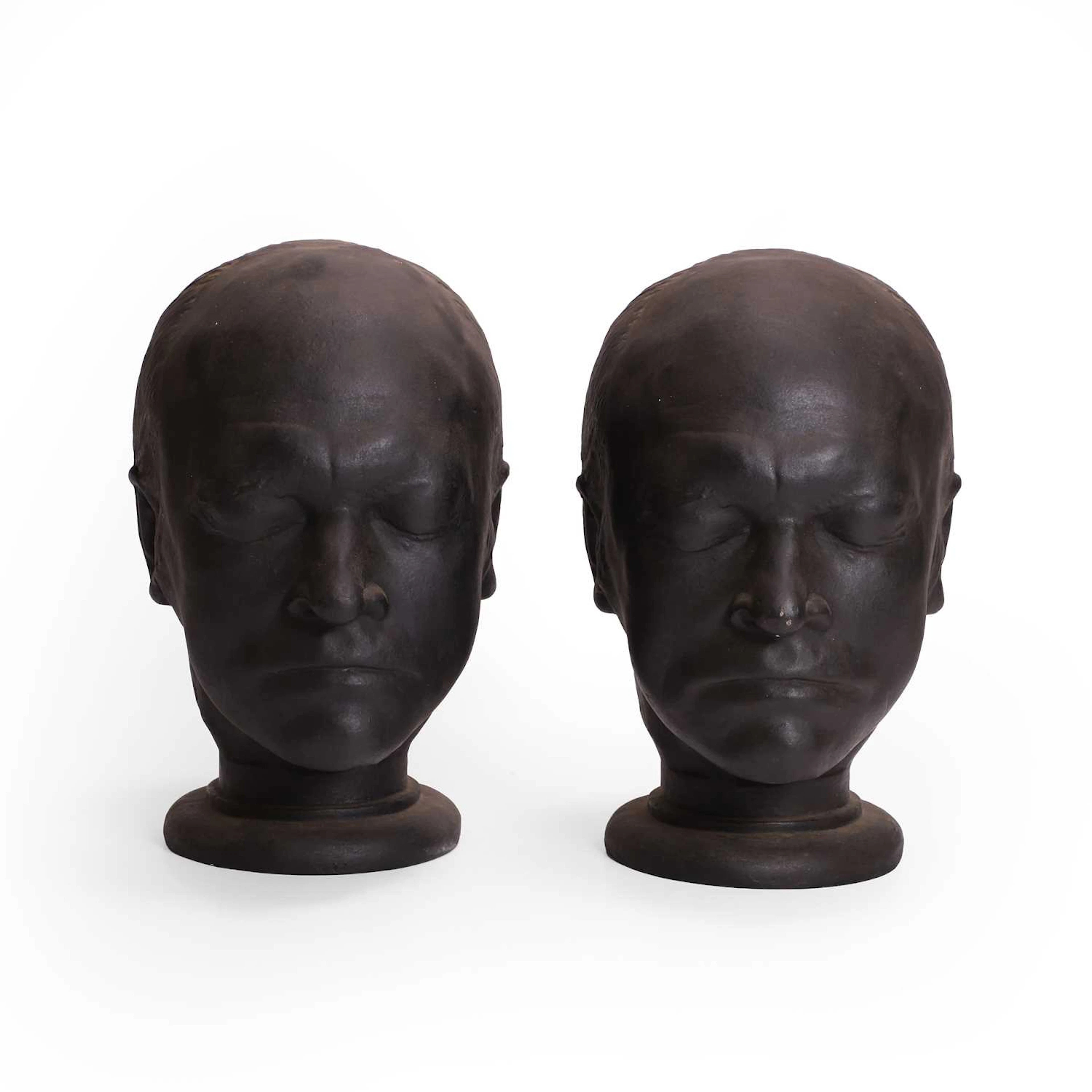 Two William Blake death masks 19th century