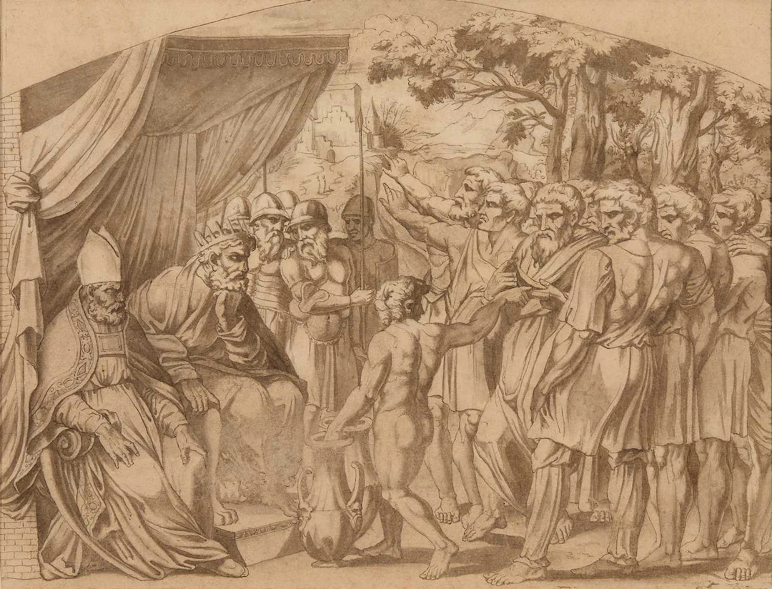 After Raphael and Pietro Aquila Joshua and Eleazar casting lots between