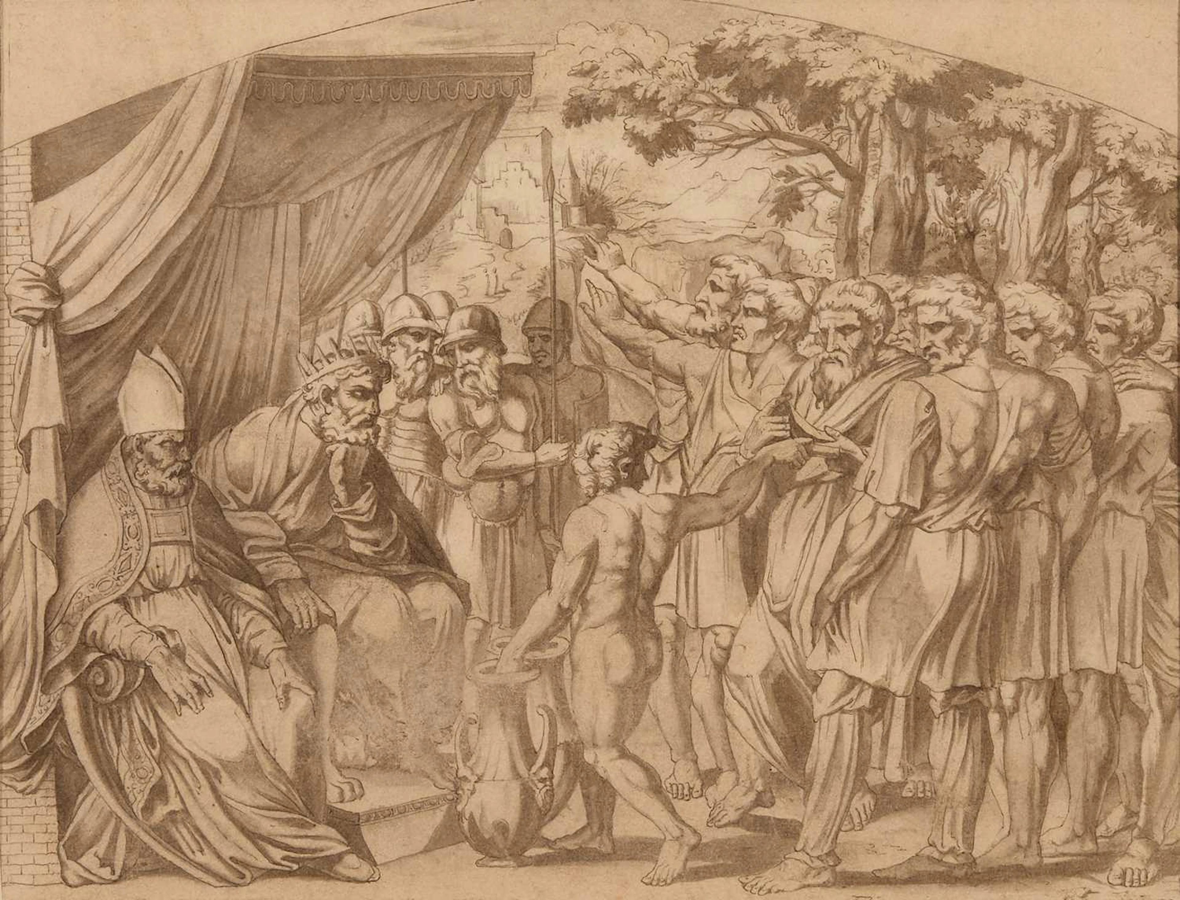 After Raphael and Pietro Aquila Joshua and Eleazar casting lots between