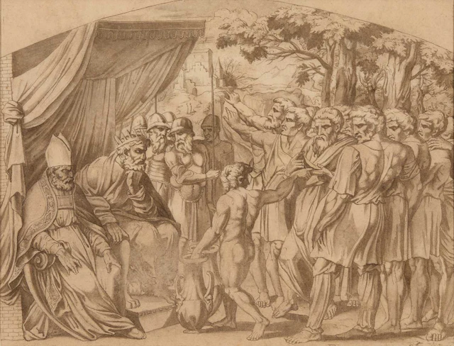 After Raphael and Pietro Aquila Joshua and Eleazar casting lots between