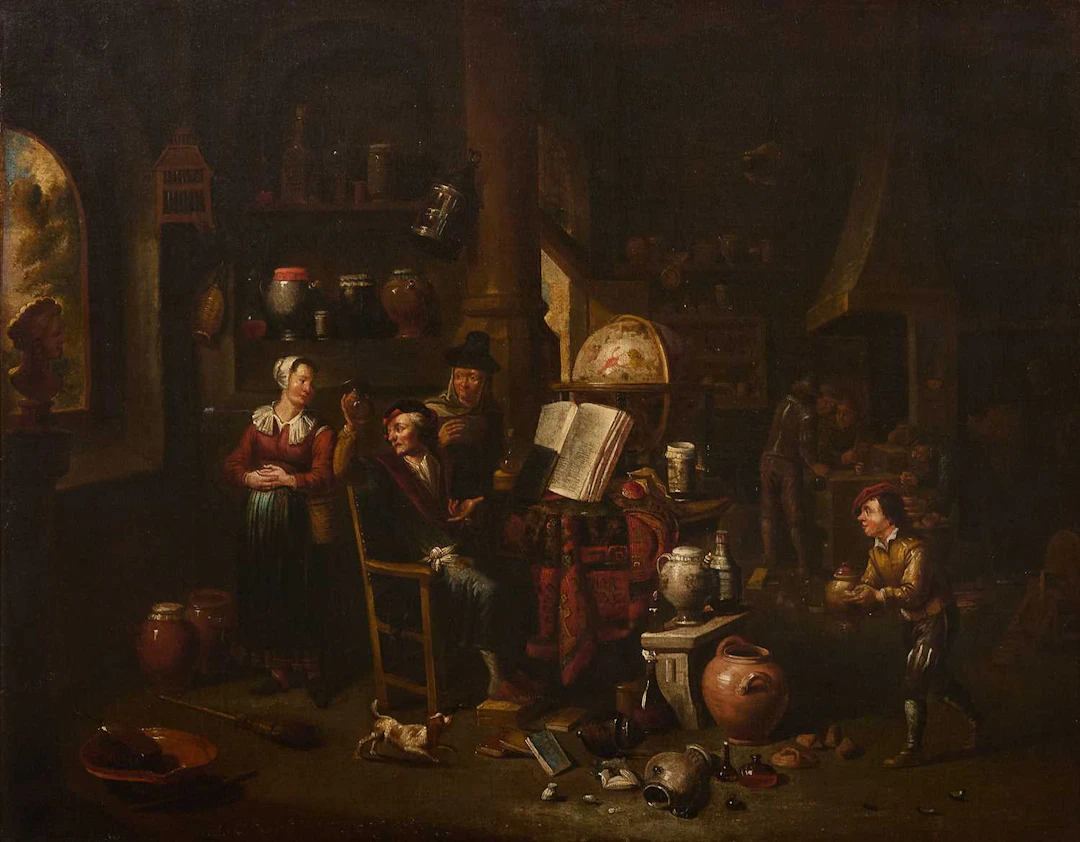 After Gerard Thomas A physician sitting before a table in an interior