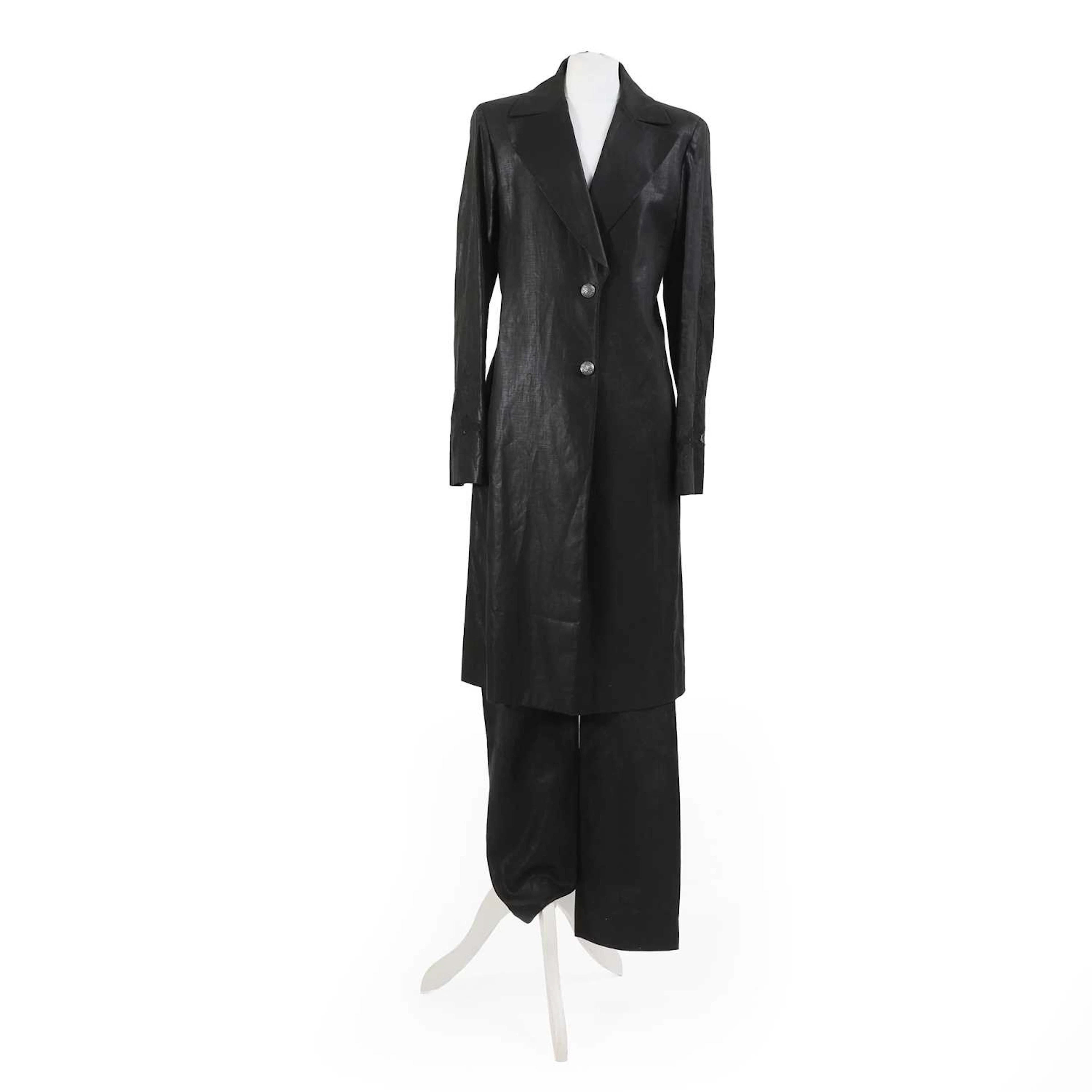 Versace a linen blend two-piece suit