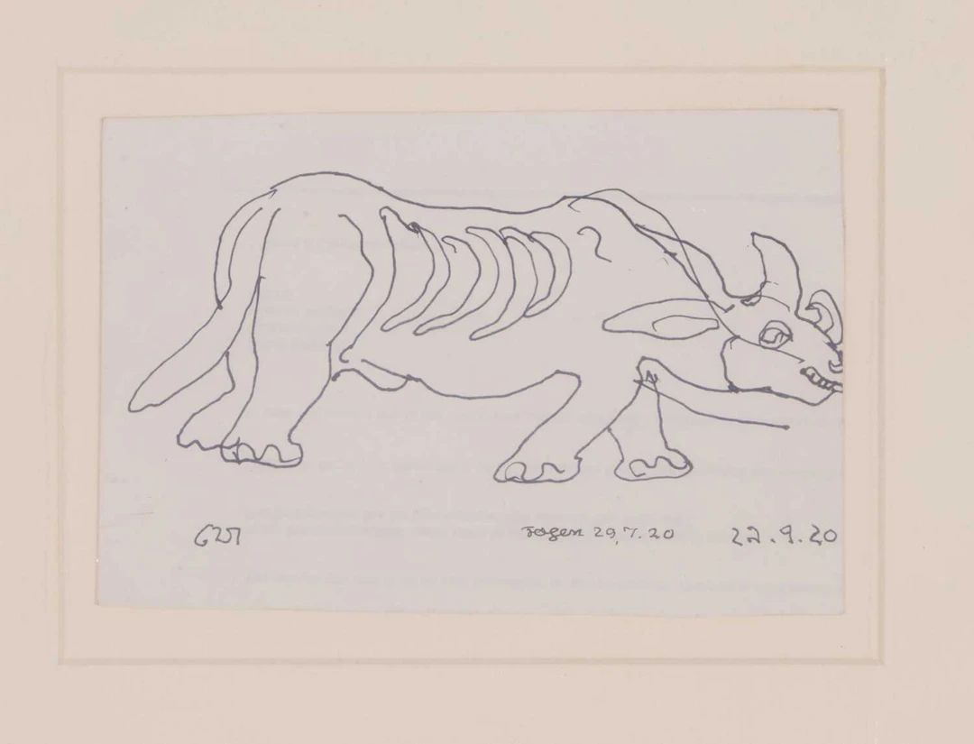Jogen Chowdhury (Indian, b.1939) 'Rhino'