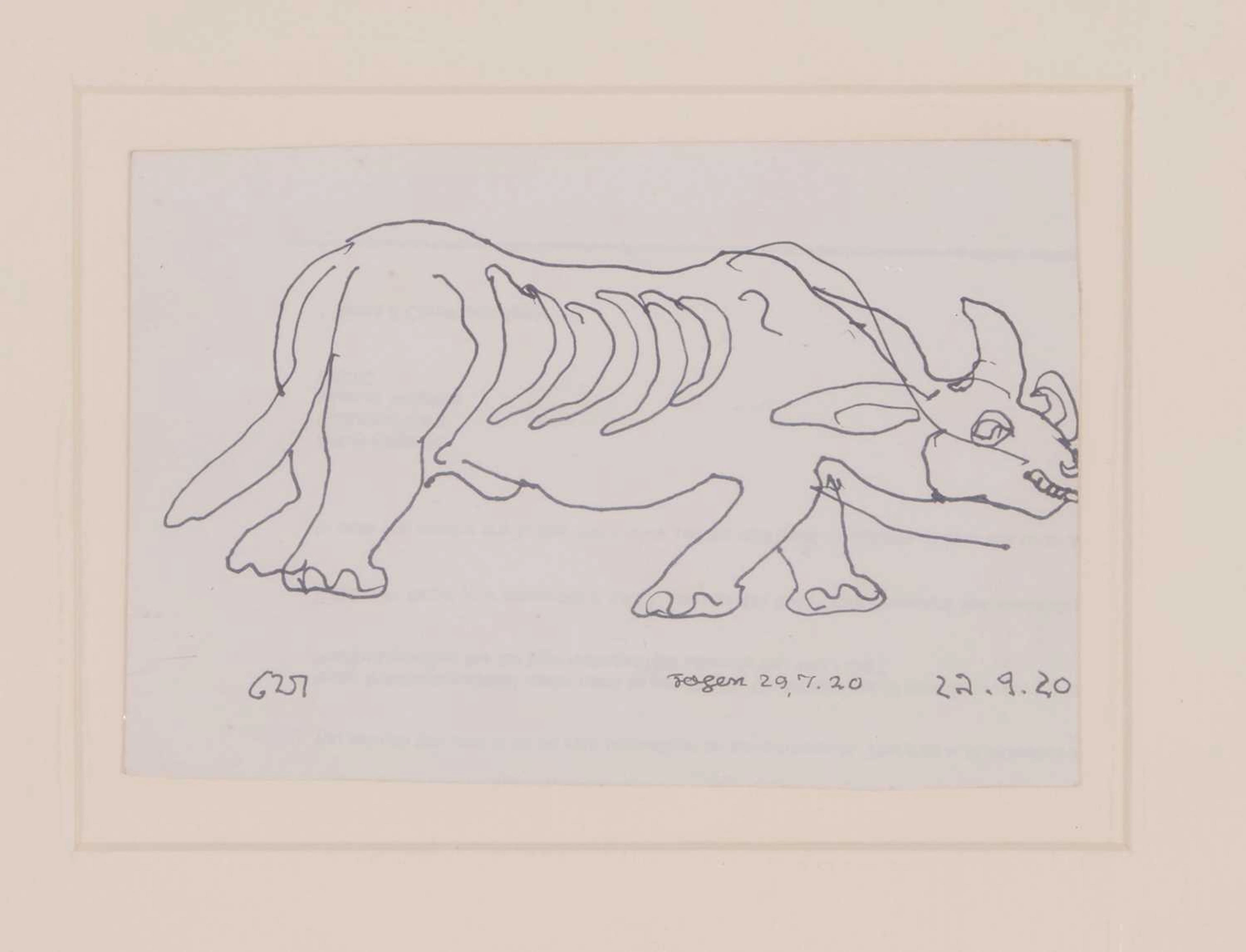 Jogen Chowdhury (Indian, b.1939) 'Rhino'