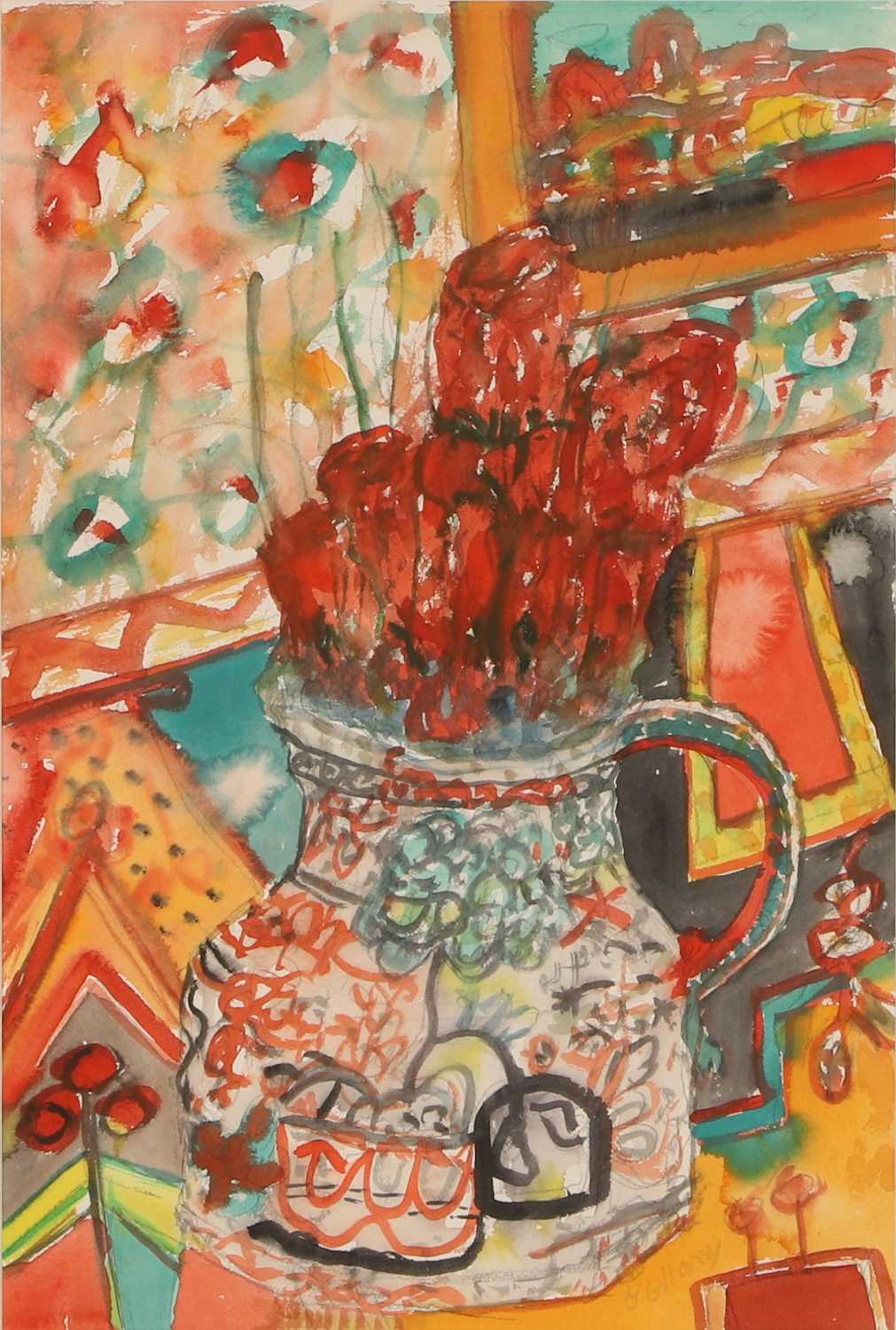 ▲ John Bellany RA (British, 1942-2013) A jug of flowers