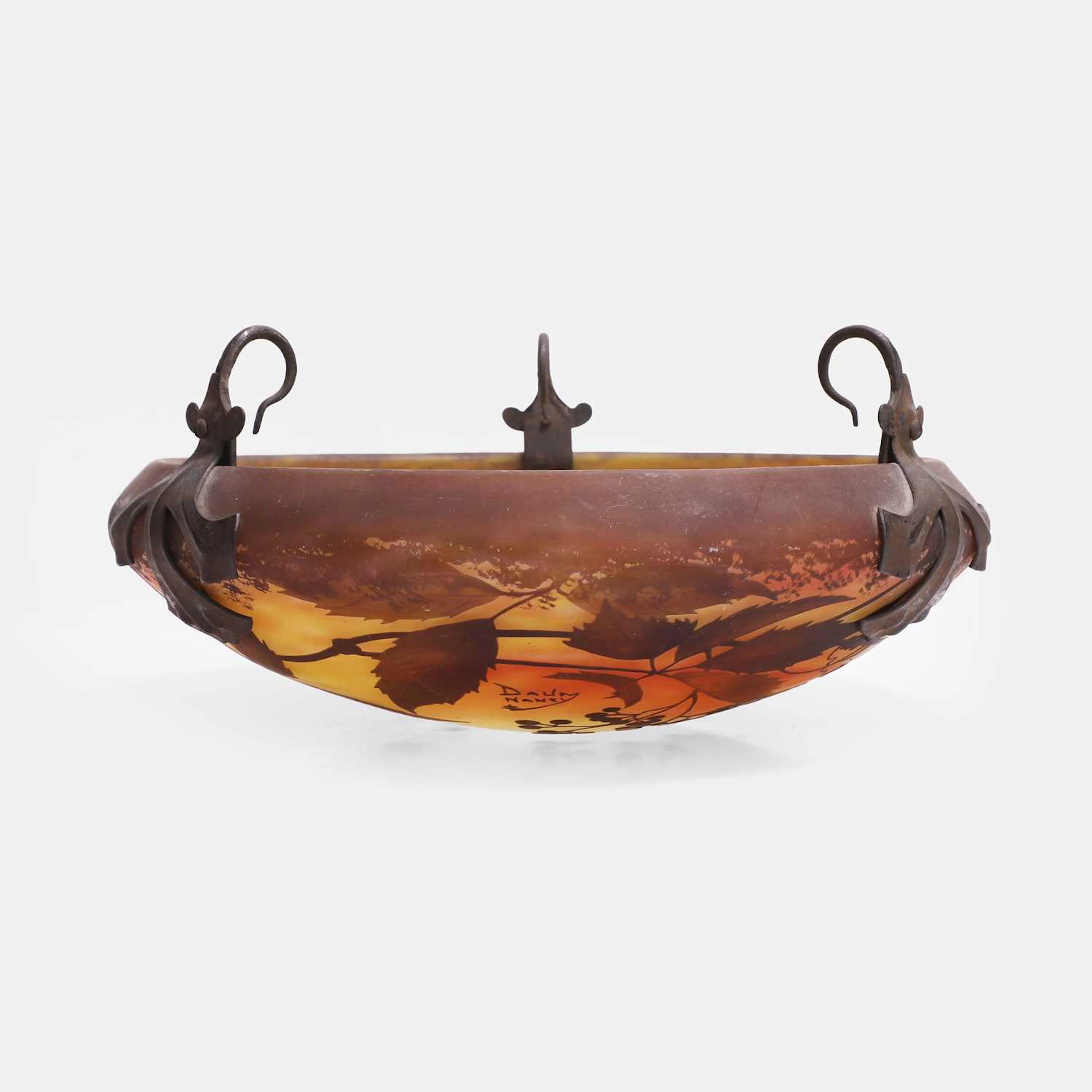 Daum Nancy a cameo glass plafonnier