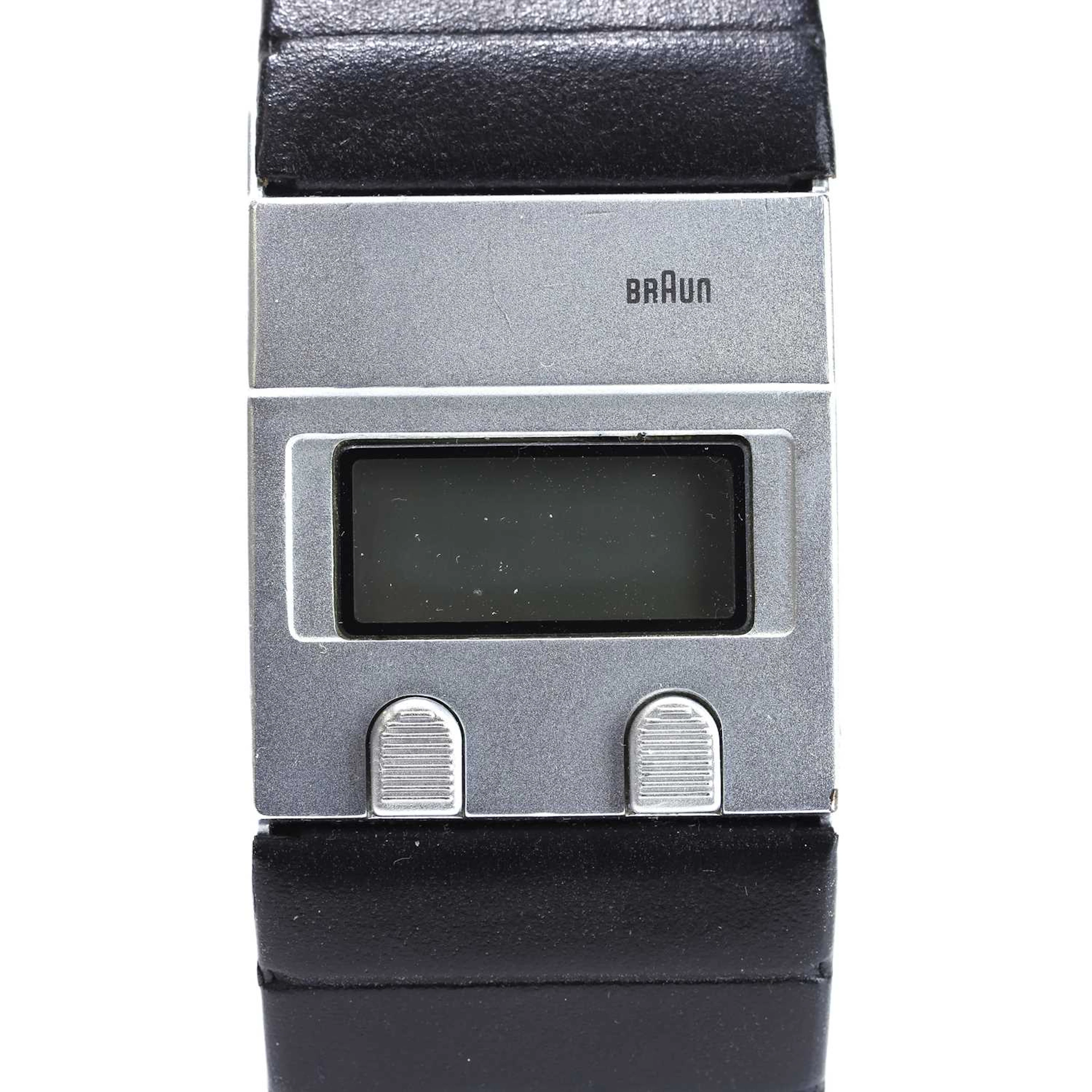 Braun a stainless steel DW 30 digital strap watch