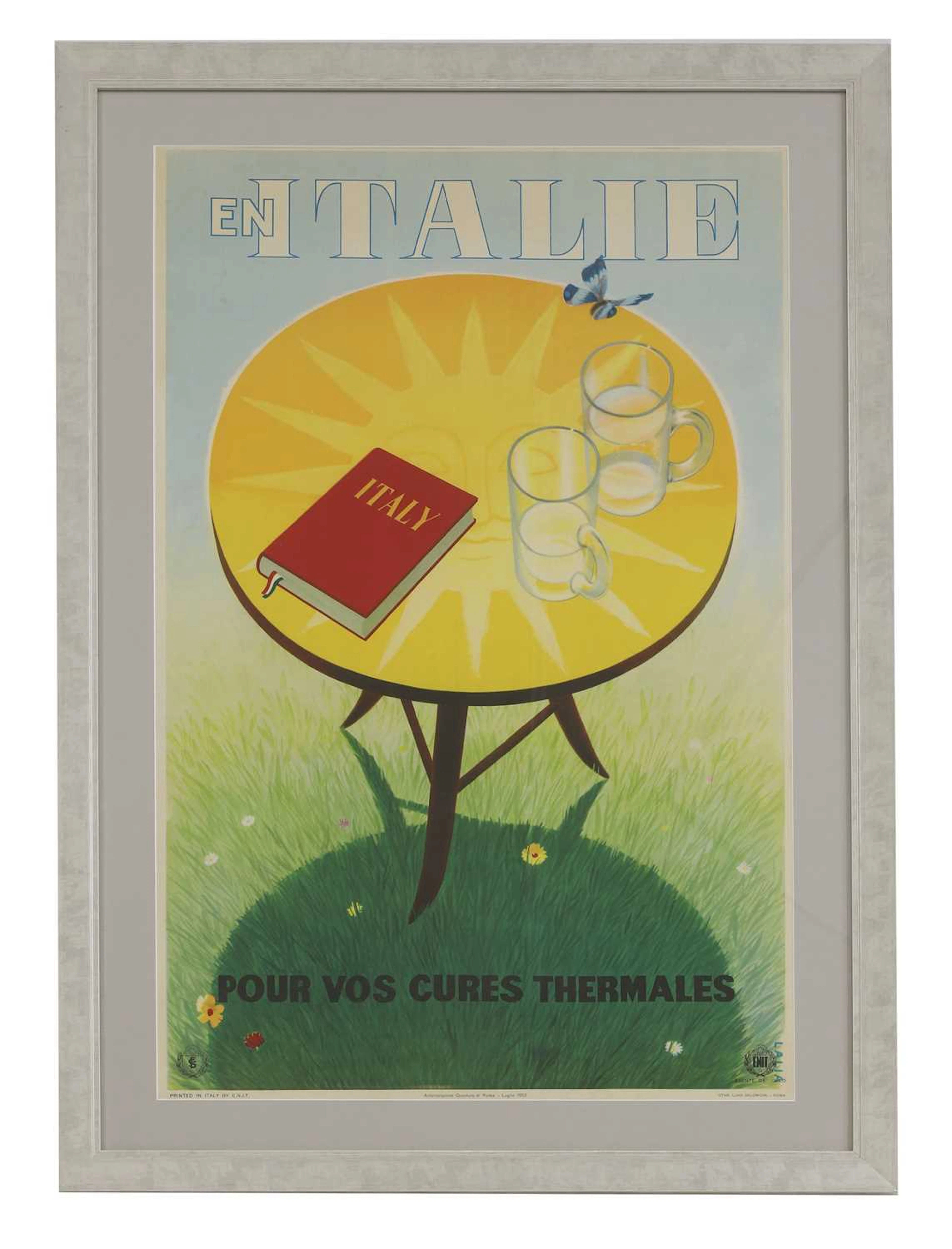 Alfredo Lalia (Italian, 1907-1971) 'En Italie pour Vos Cures Thermales'