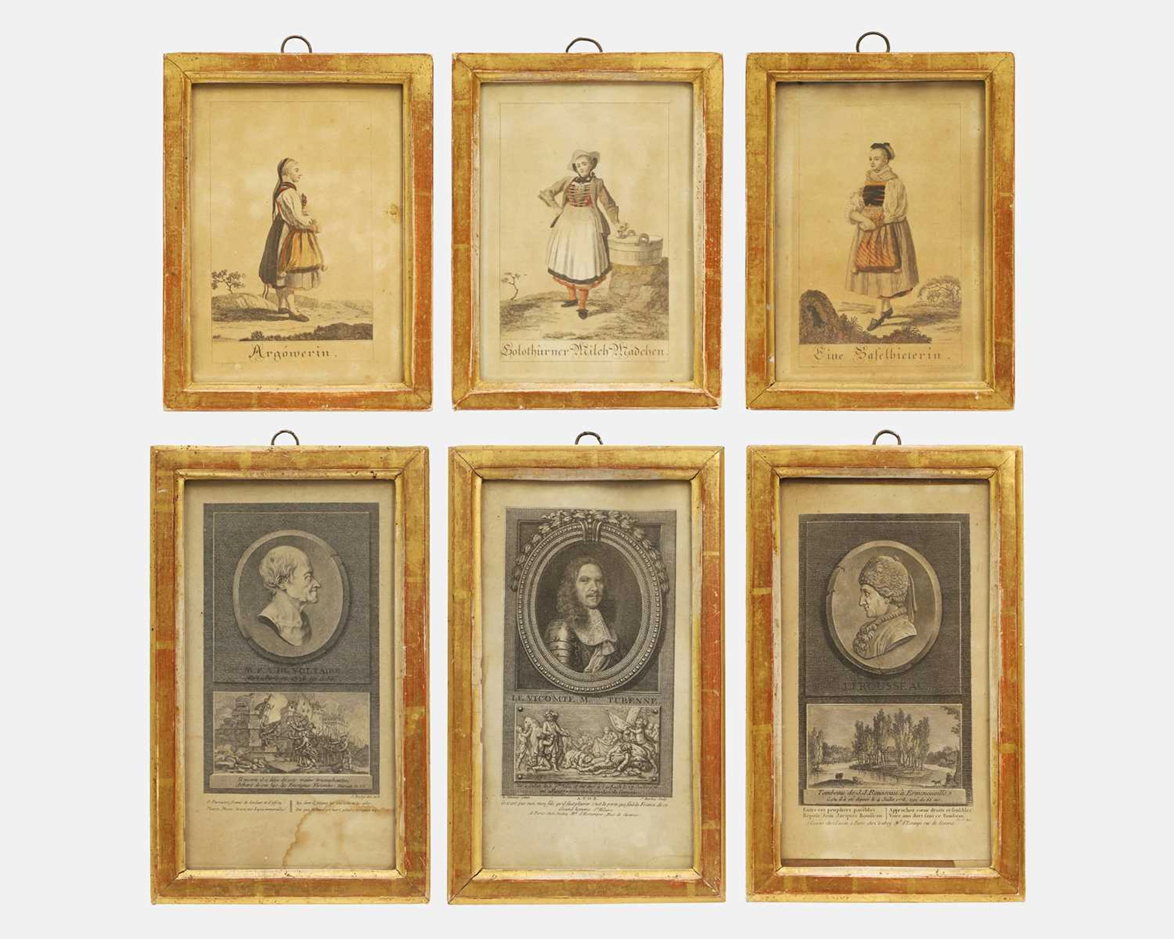 Jacques Barbié (French, 1735–1779) a set of five black and white engravings