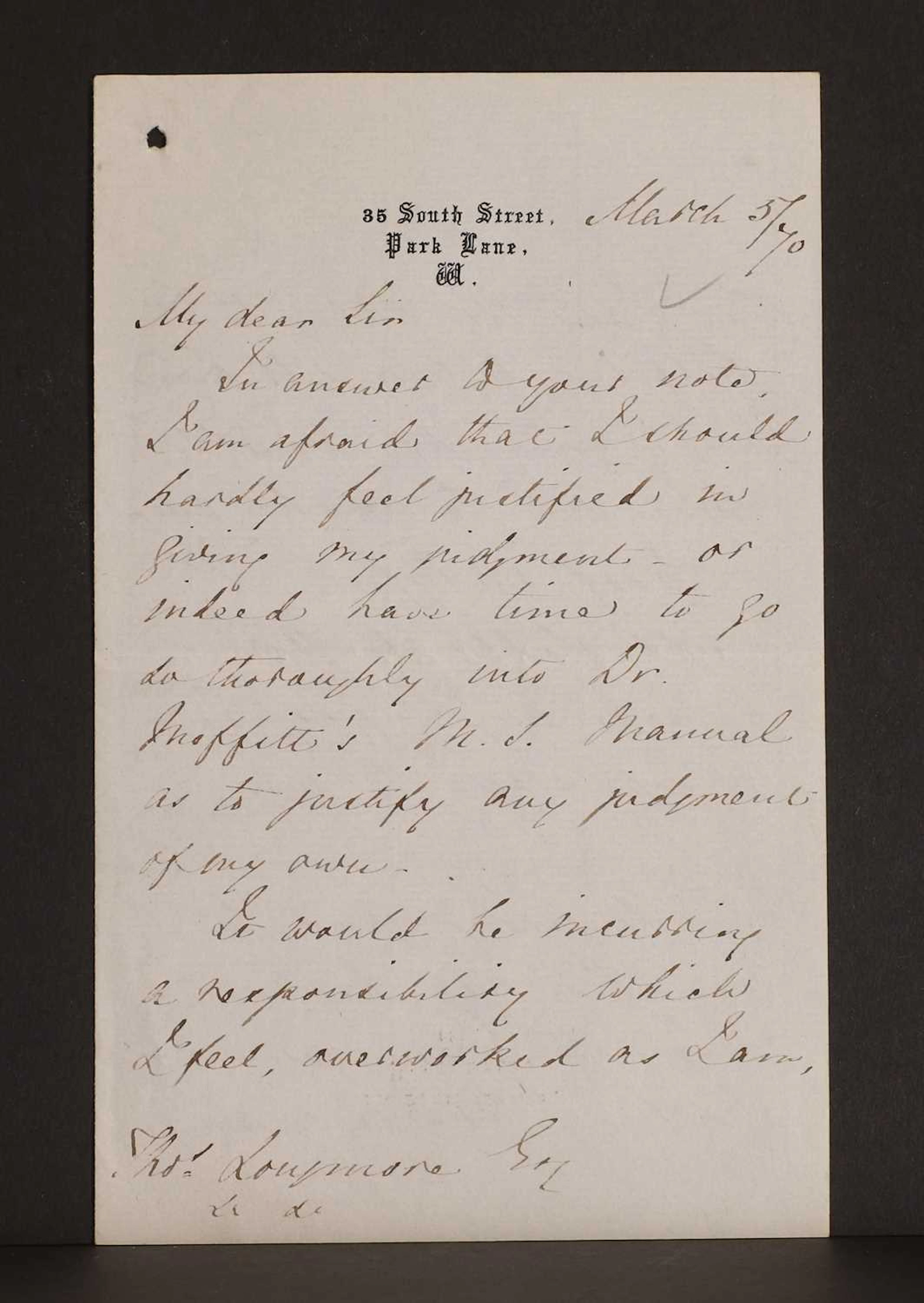 [2 Letters]- Florence NIGHTINGALE- 1- Autograph Letter SIGNED (To