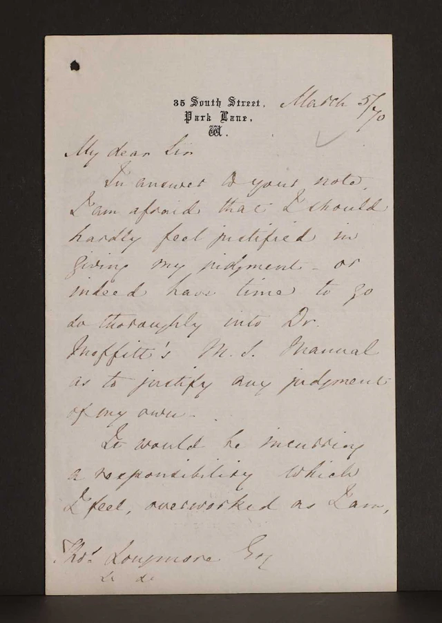 [2 Letters]- Florence NIGHTINGALE- 1- Autograph Letter SIGNED (To