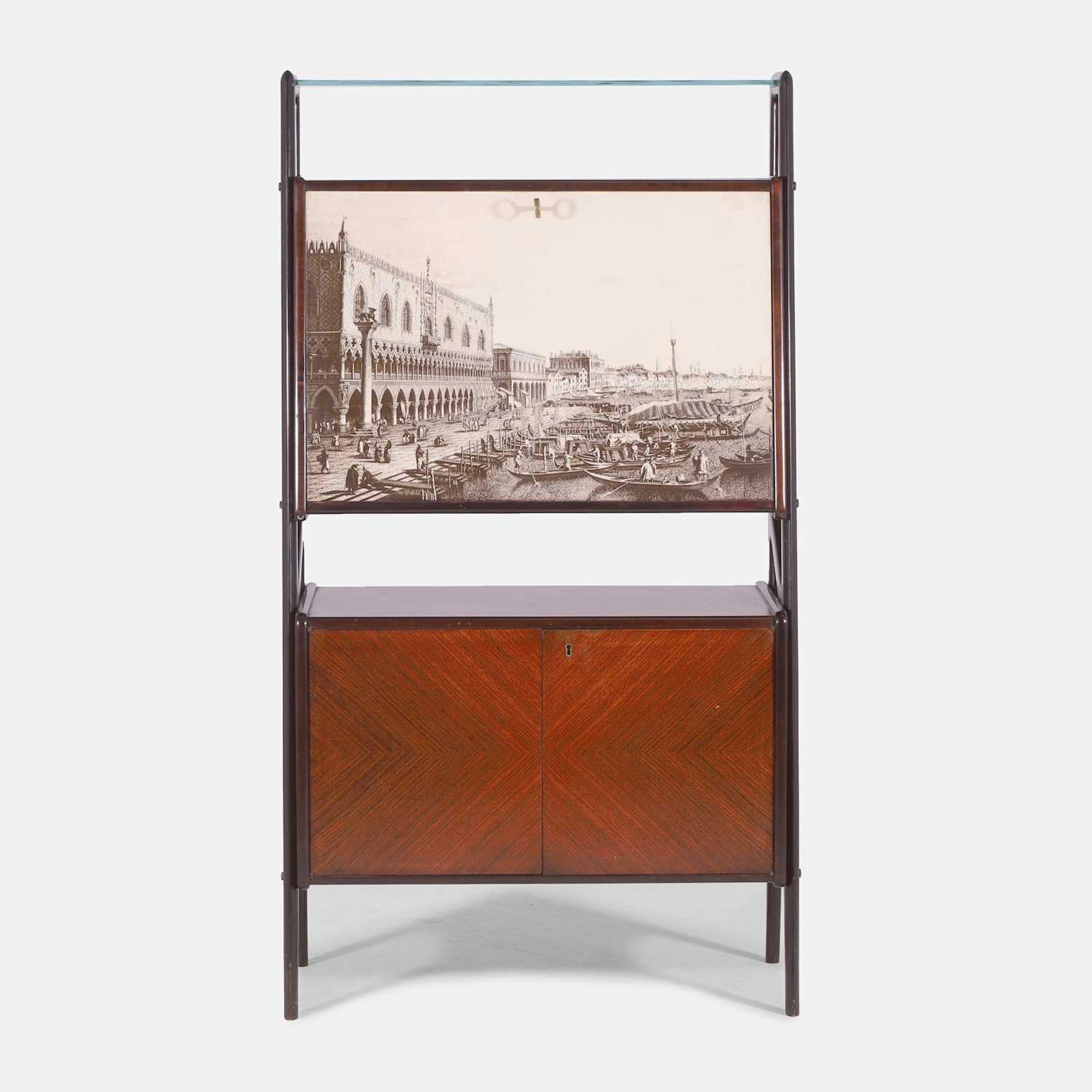 Vittorio Dassi (Italian, 1893-1973) a mahogany drinks cabinet