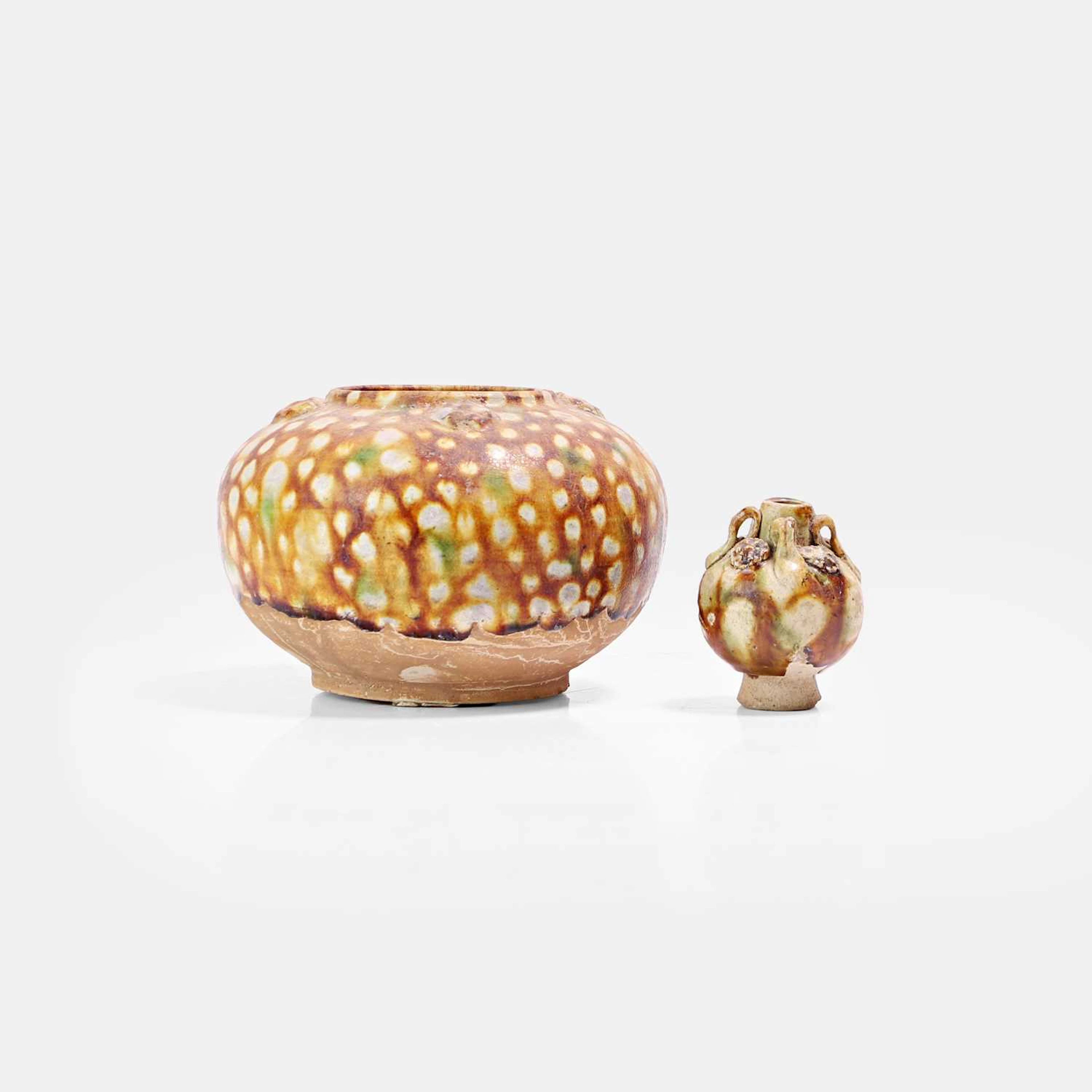 Two Chinese sancai-glazed earthenware Tang dynasty (618-907)