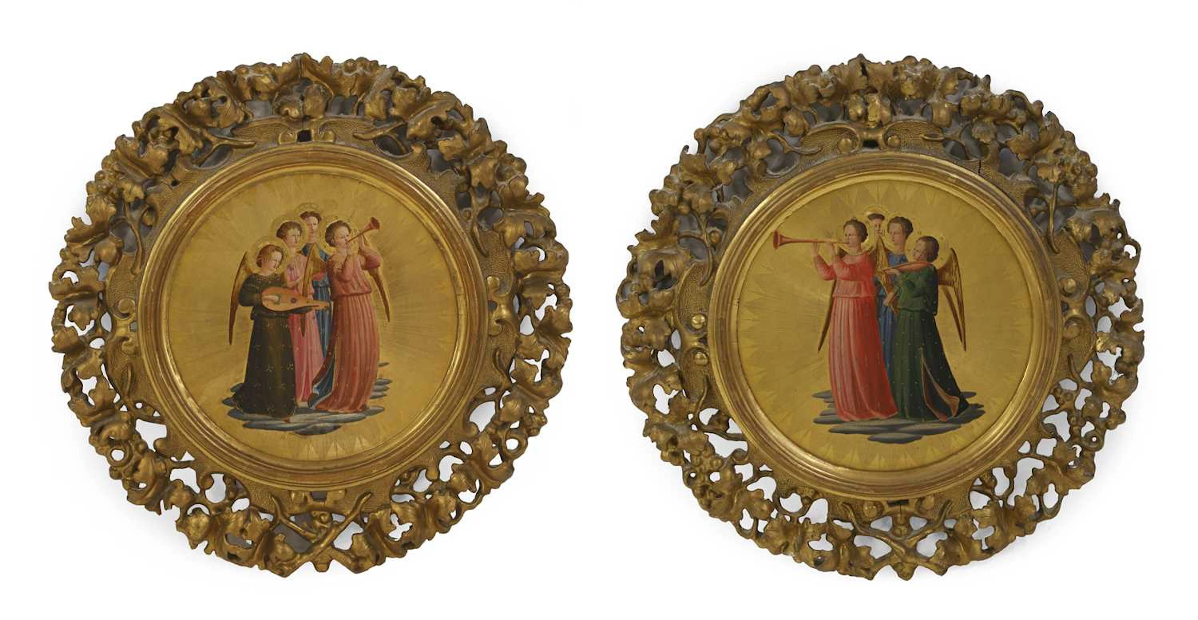 C L Romoli (Italian, 19th century), after Fra Angelico Angels playing