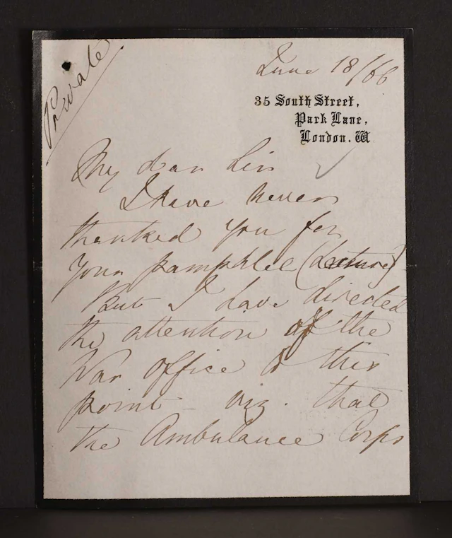 Florence NIGHTINGALE- Autograph Letter SIGNED (To Sir Thomas Longmore). 4 pages