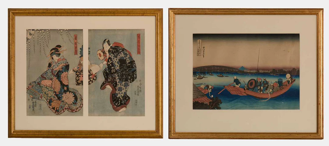 Two Japanese woodblock prints 19th-20th century