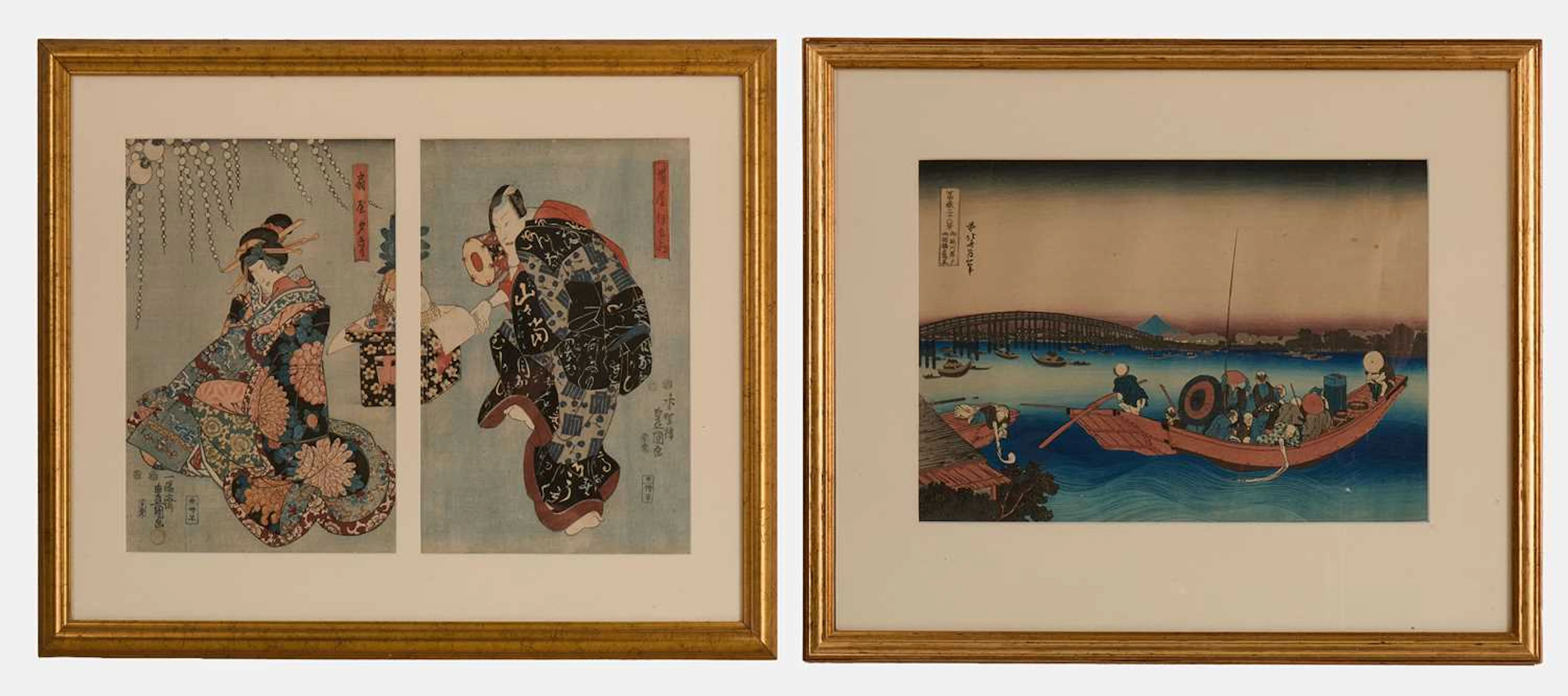 Two Japanese woodblock prints 19th-20th century