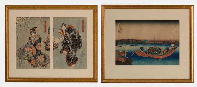 Two Japanese woodblock prints 19th-20th century