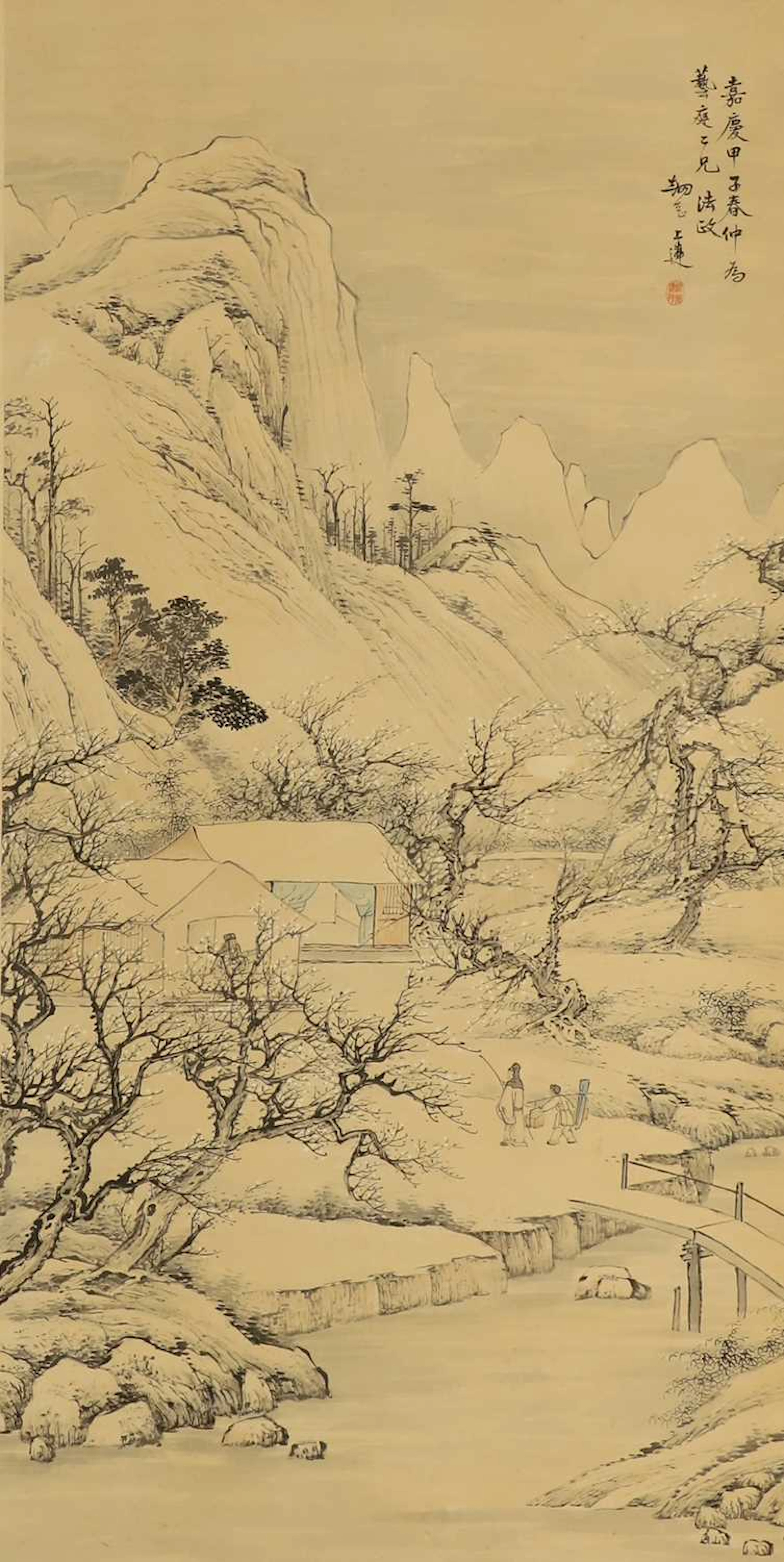 A Chinese hanging scroll