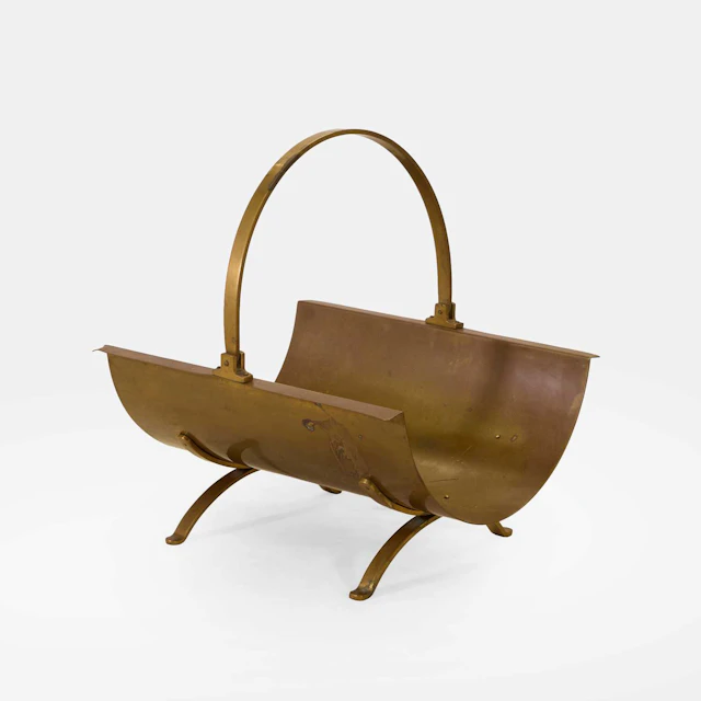 Mid-20th century a brass log carrier