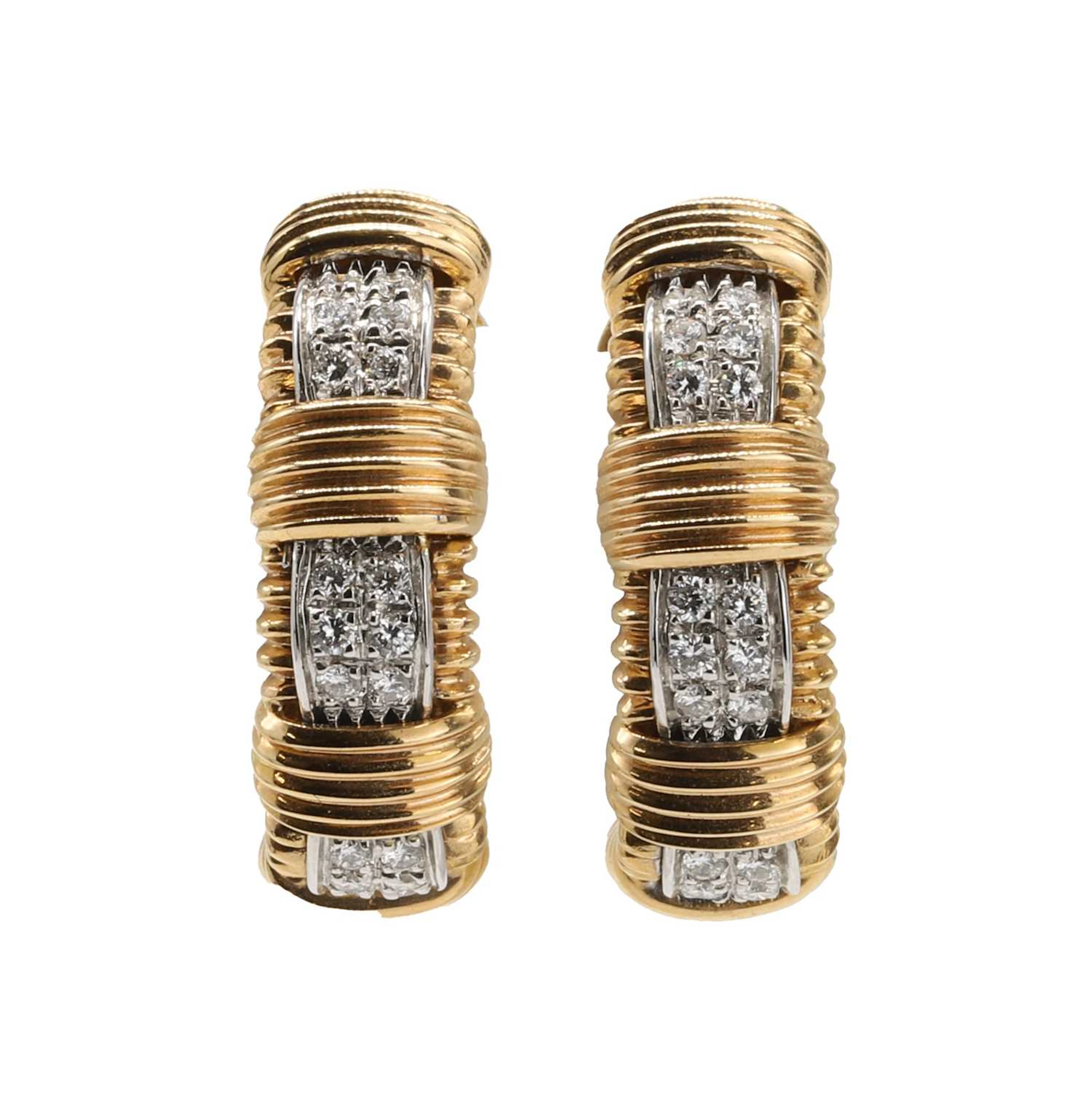 A pair of 18ct rose gold diamond set Appassionata earrings, by Roberto Coin