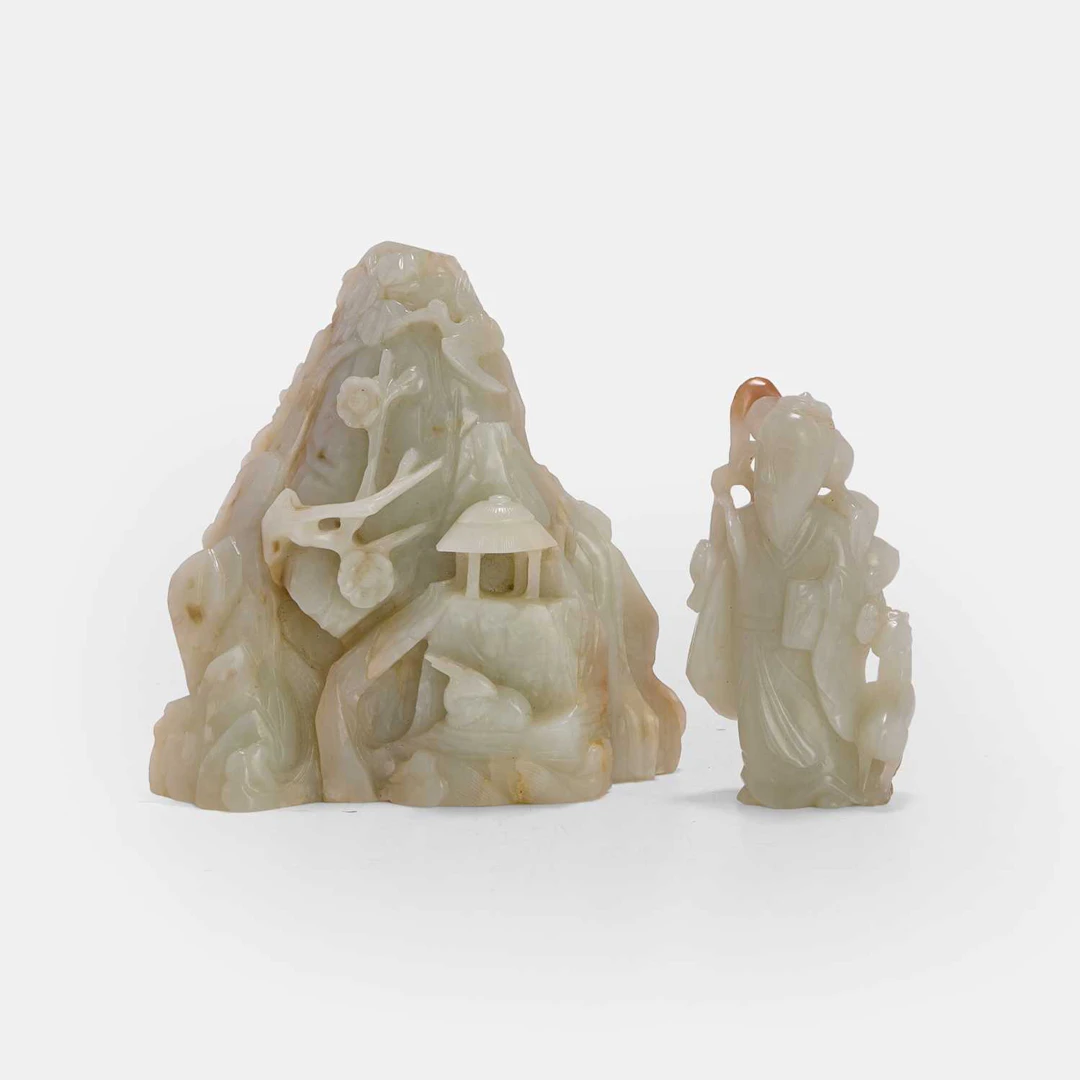 Two Chinese jade carvings Qing dynasty (1644-1911)