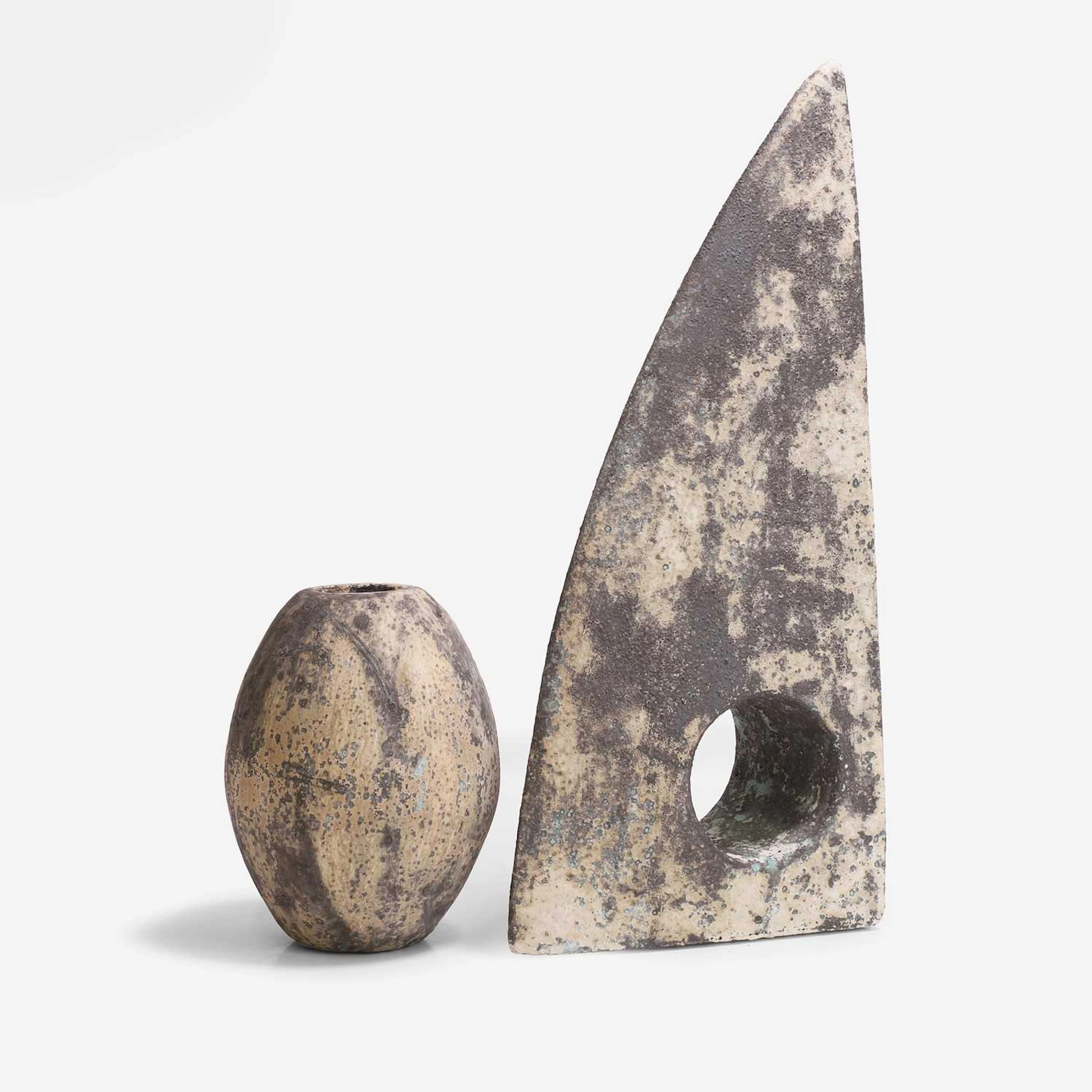 Jane Cairns (British, contemporary) two stoneware sculptures