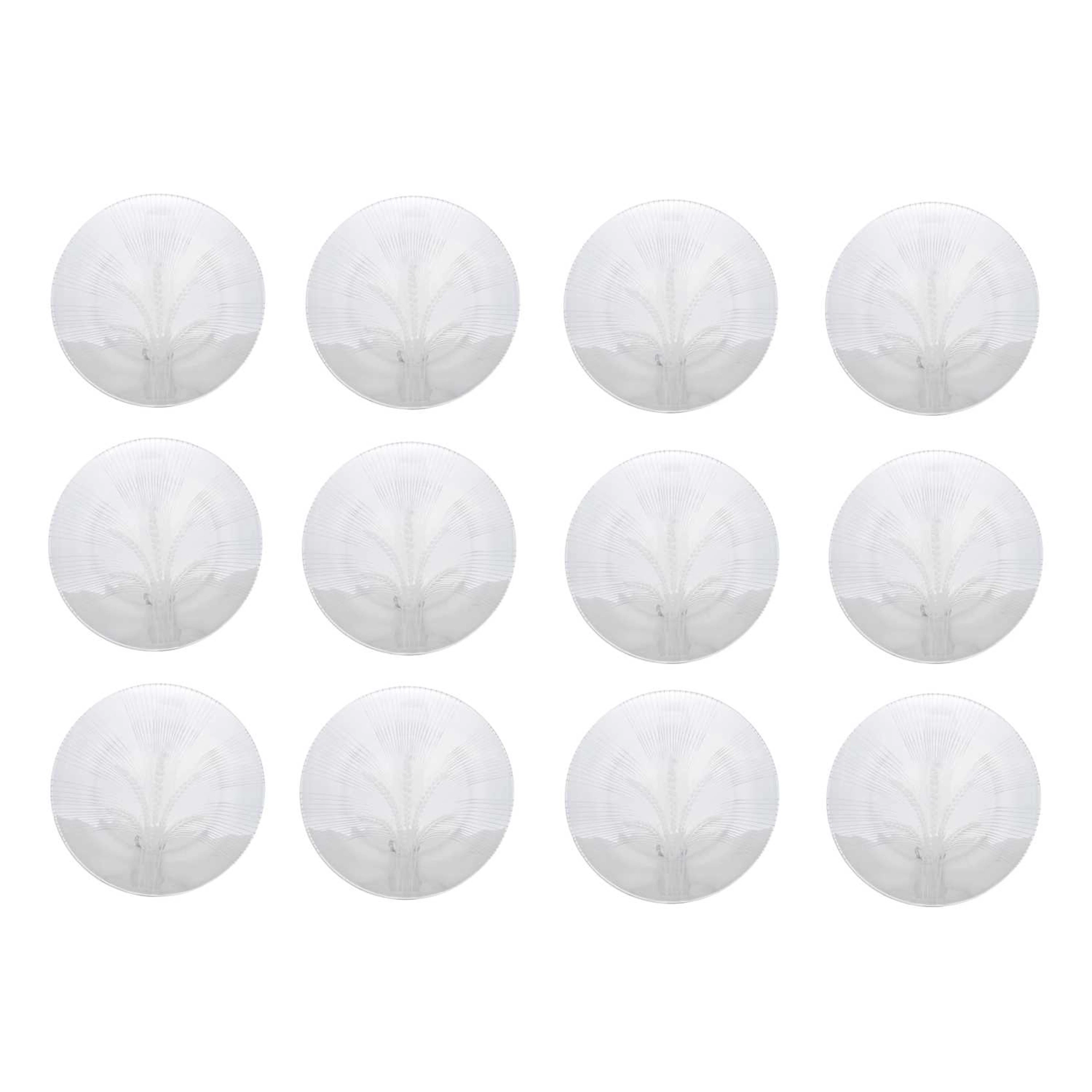 A set of twelve Lalique 'Verneuil' pattern plates of recent manufacture