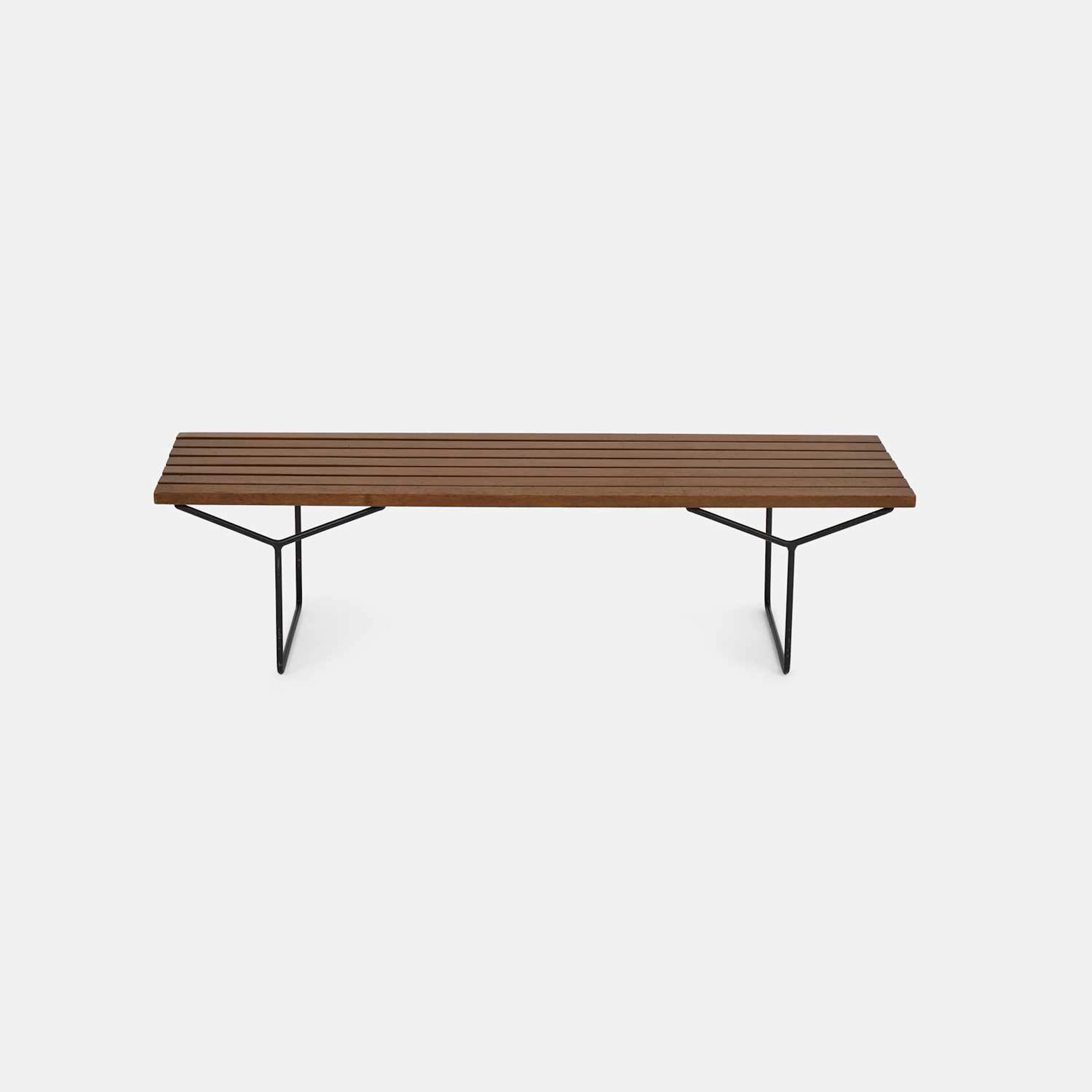 Harry Bertoia (Italian-American, 1915-1978) a teak 'Model 400' bench