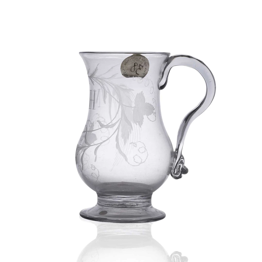 A glass mug circa 1770