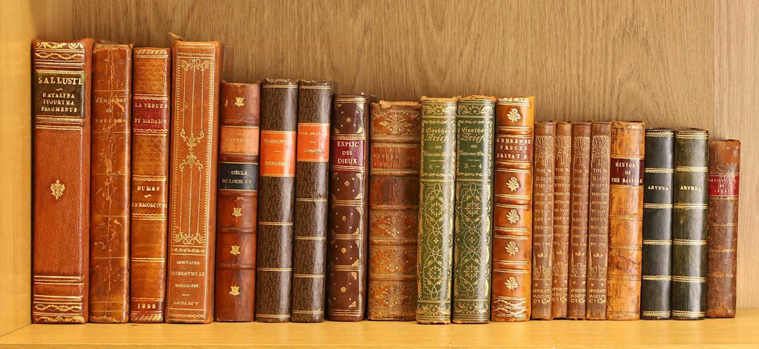 BINDING: A large quantity, including: Erasmus in praise of folly, 1876.