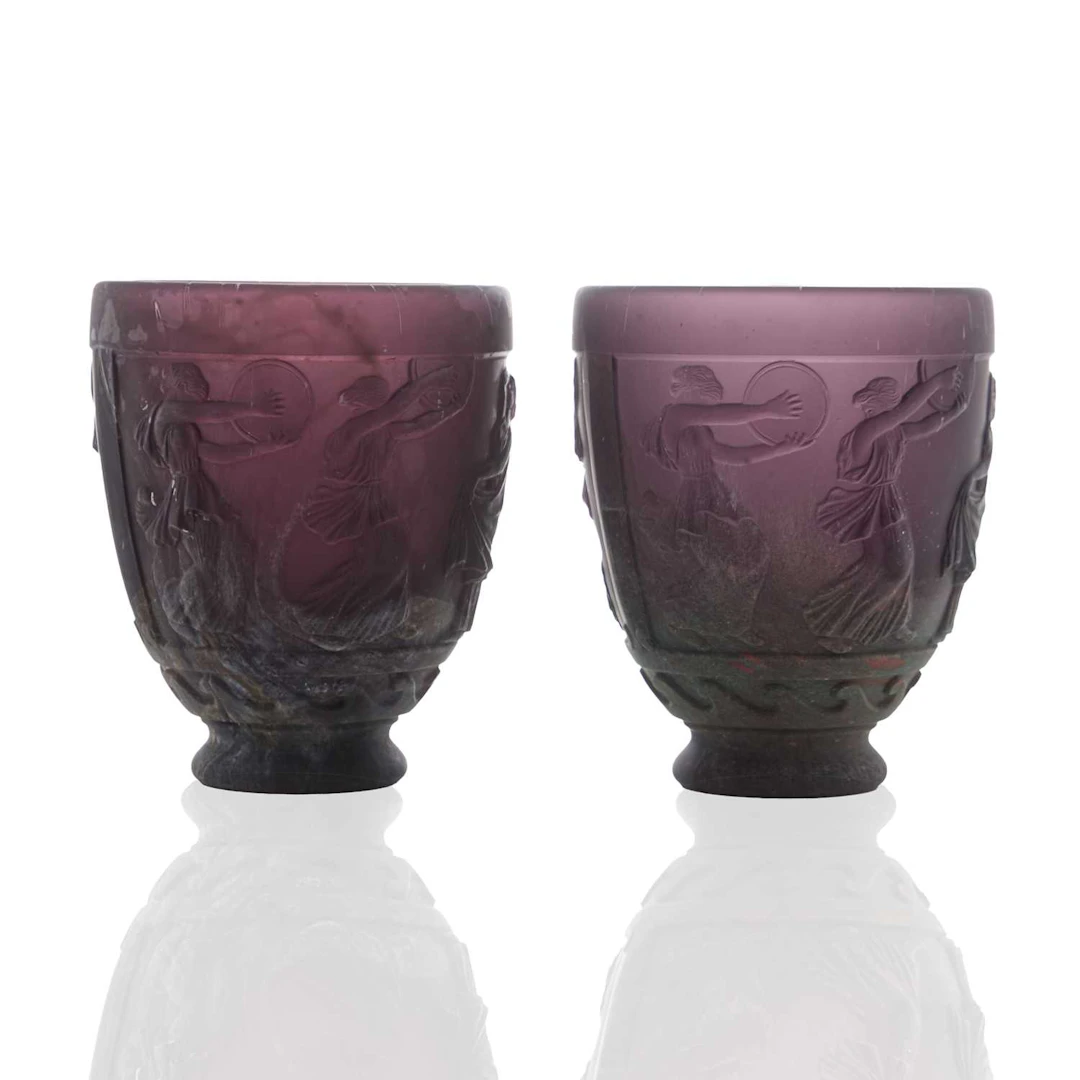 Georges de Feure (French, 1868-1943) a pair of vases, circa 1920, French