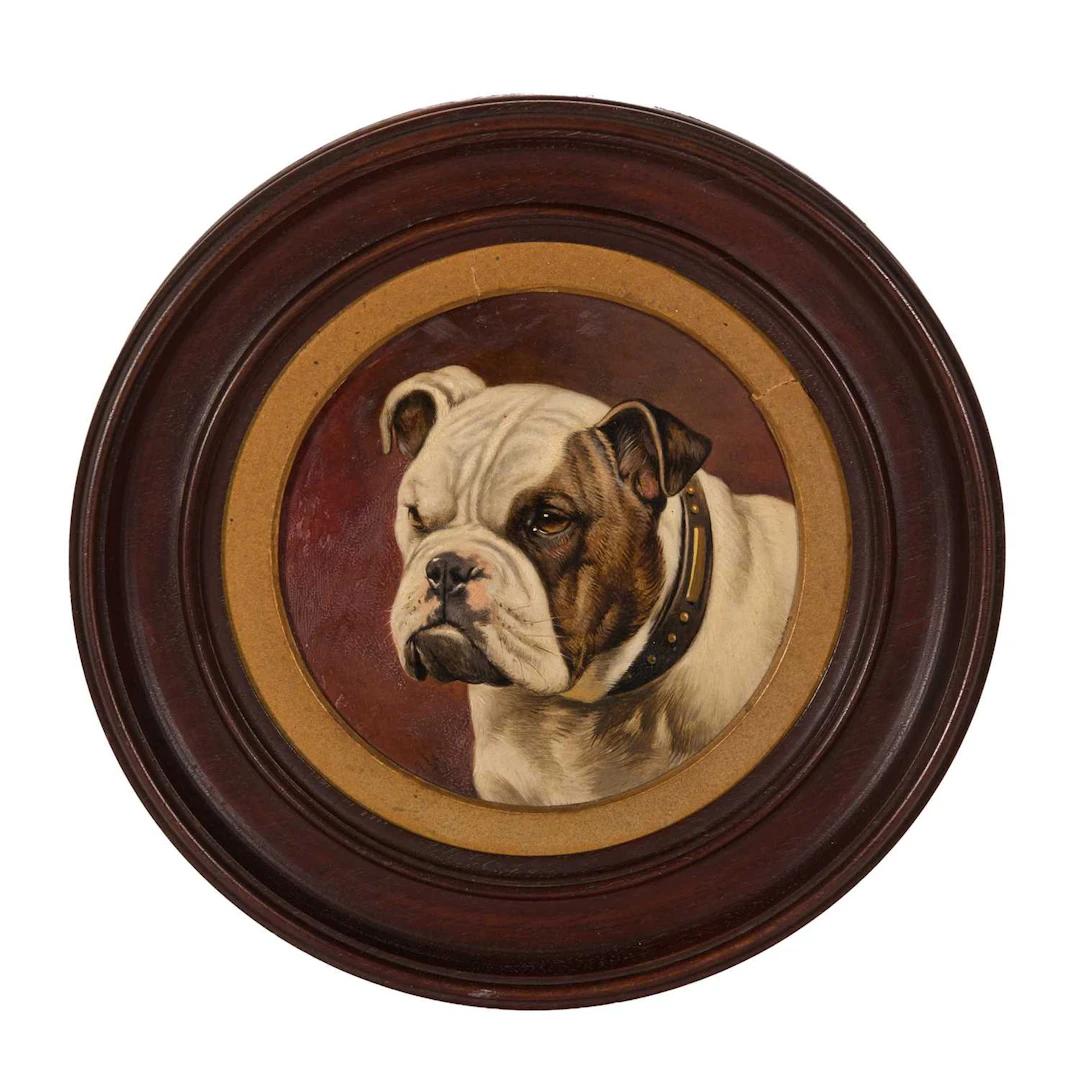 Alfred Wheeler (British, 1851-1932) Portrait head of a bulldog