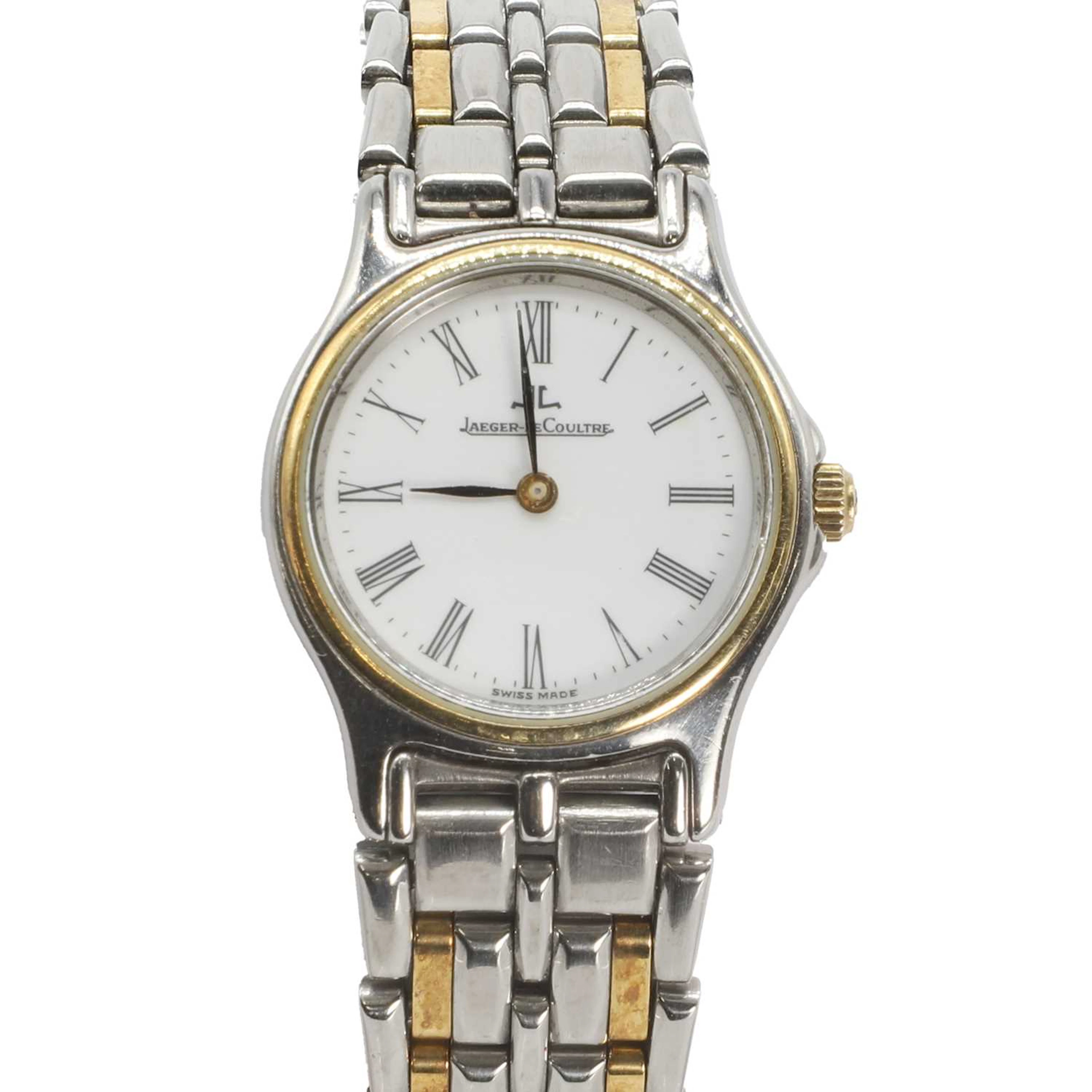 A ladies' two-tone stainless steel quartz bracelet watch, by Jaeger-Le Coultre