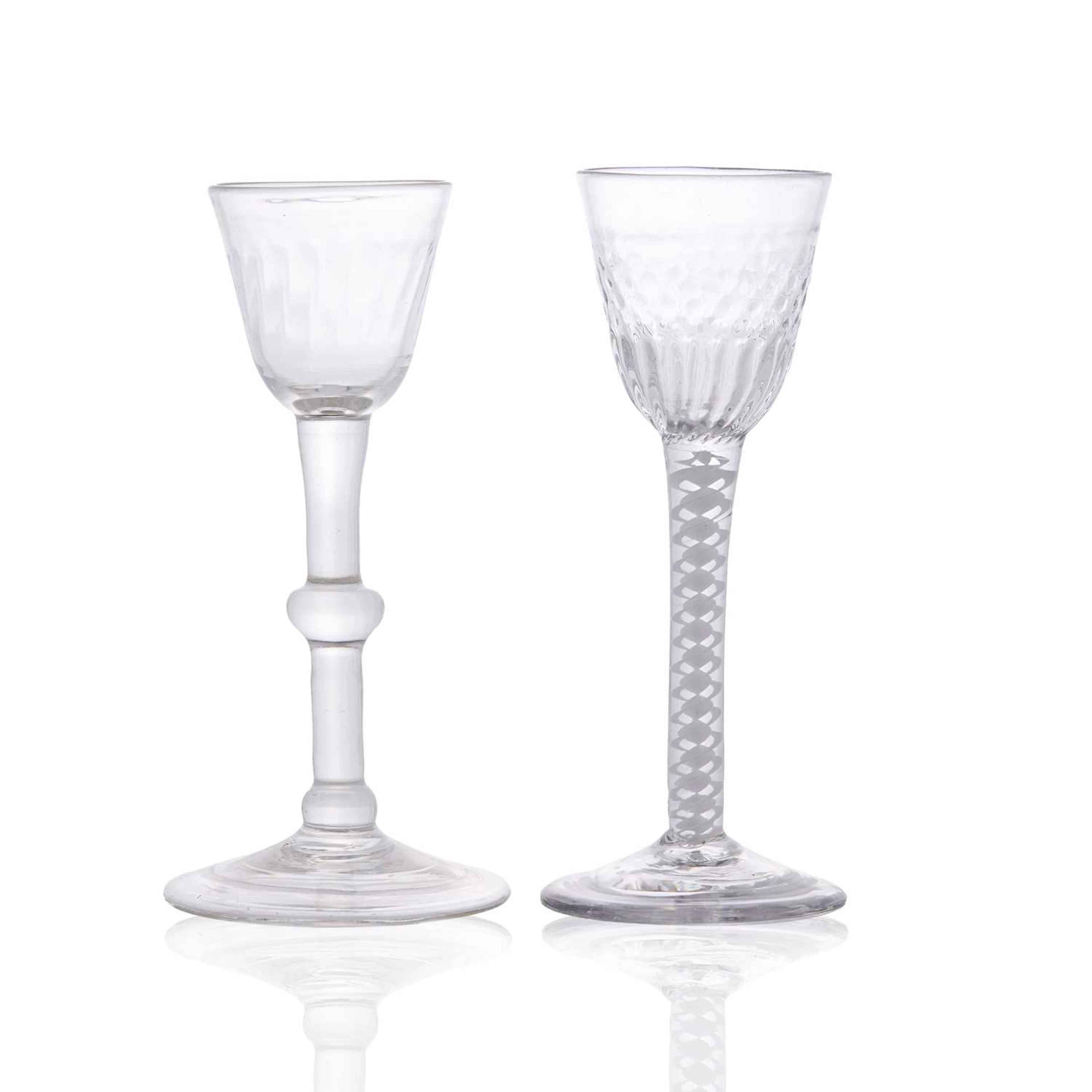 Two drinking glasses mid-18th century