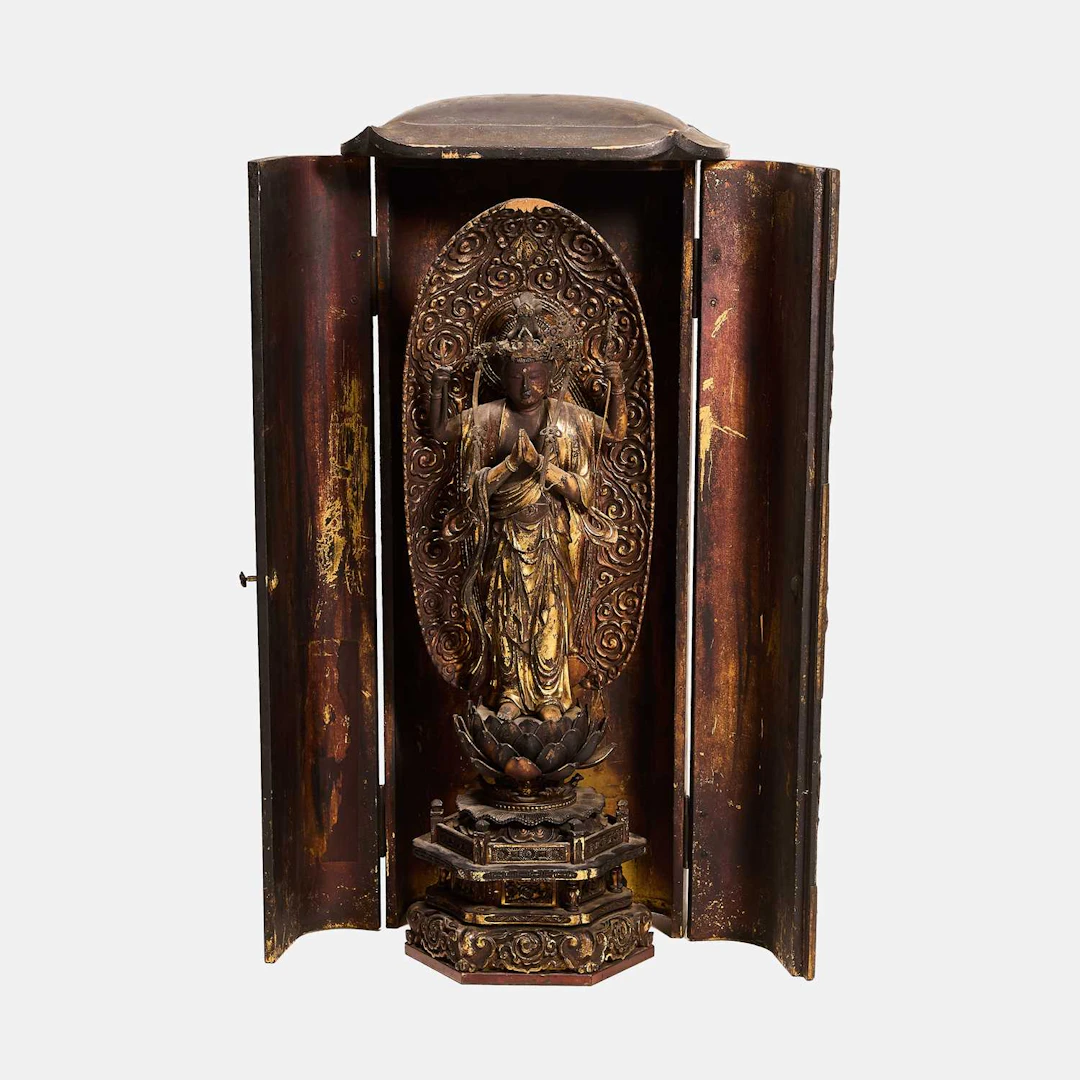 A Japanese black and gilt-lacquered shrine (butsudan) 19th century