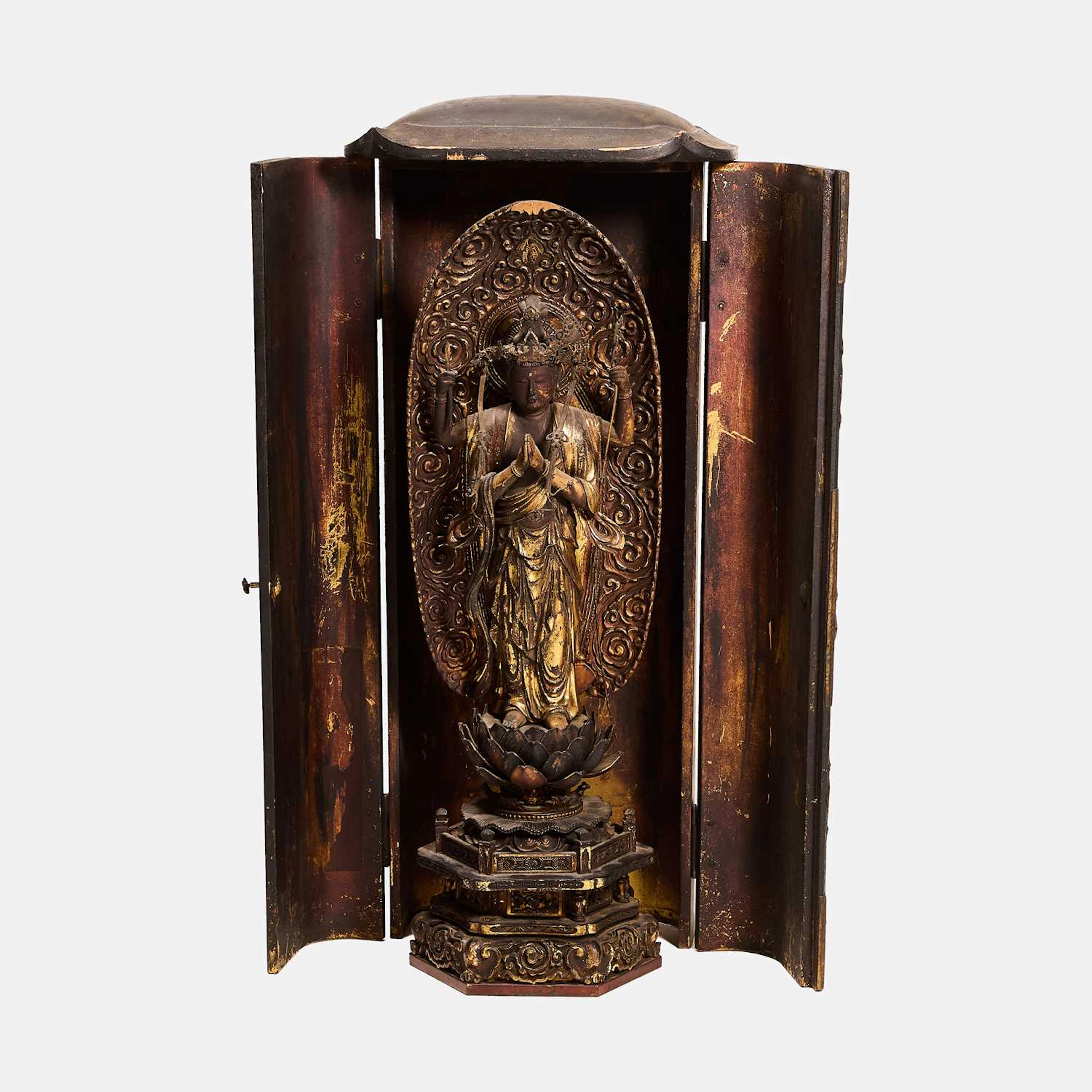 A Japanese black and gilt-lacquered shrine (butsudan) 19th century