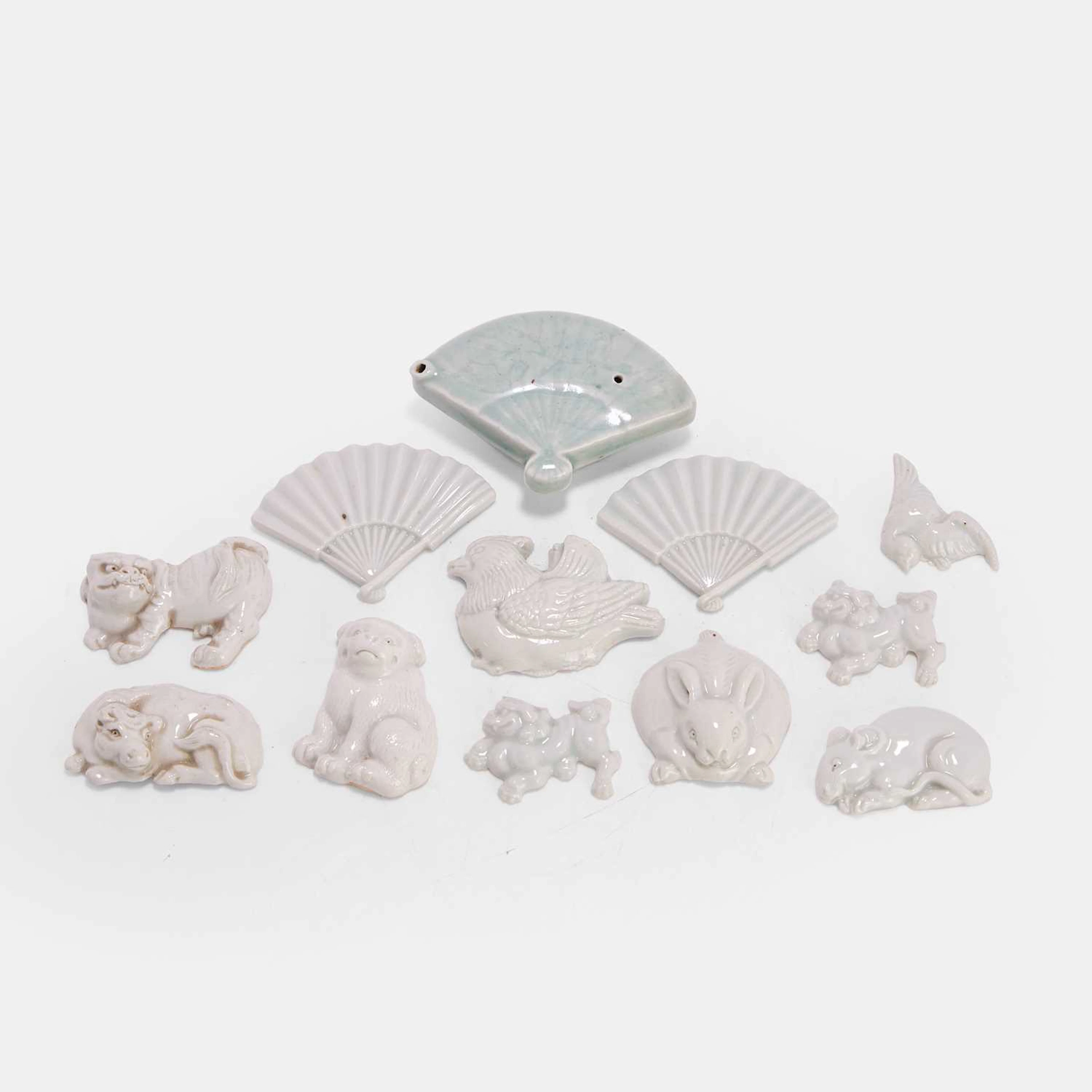 A collection of Japanese Hirado ware plaques 19th-20th century