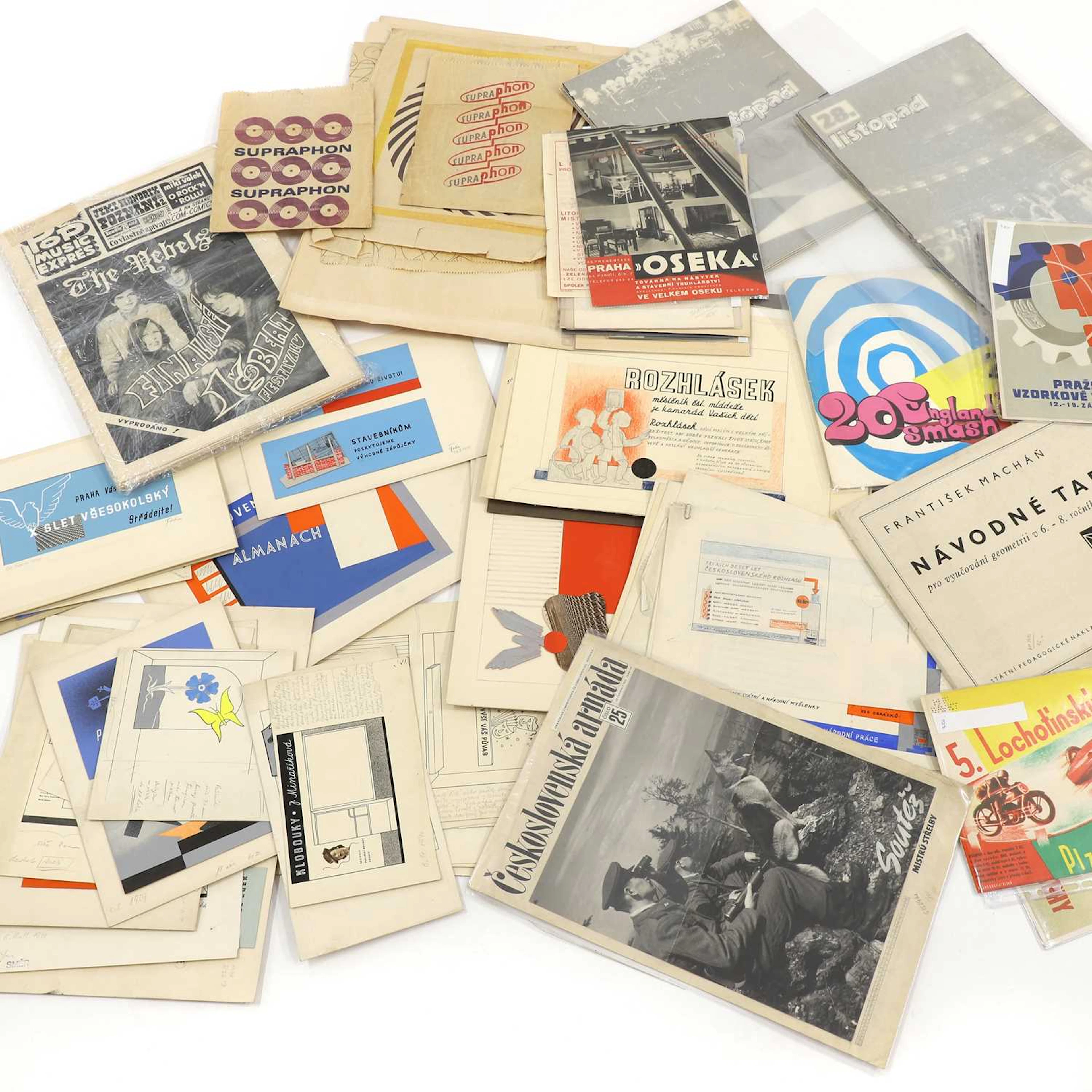 A collection of Czech avant-garde designs and ephemera