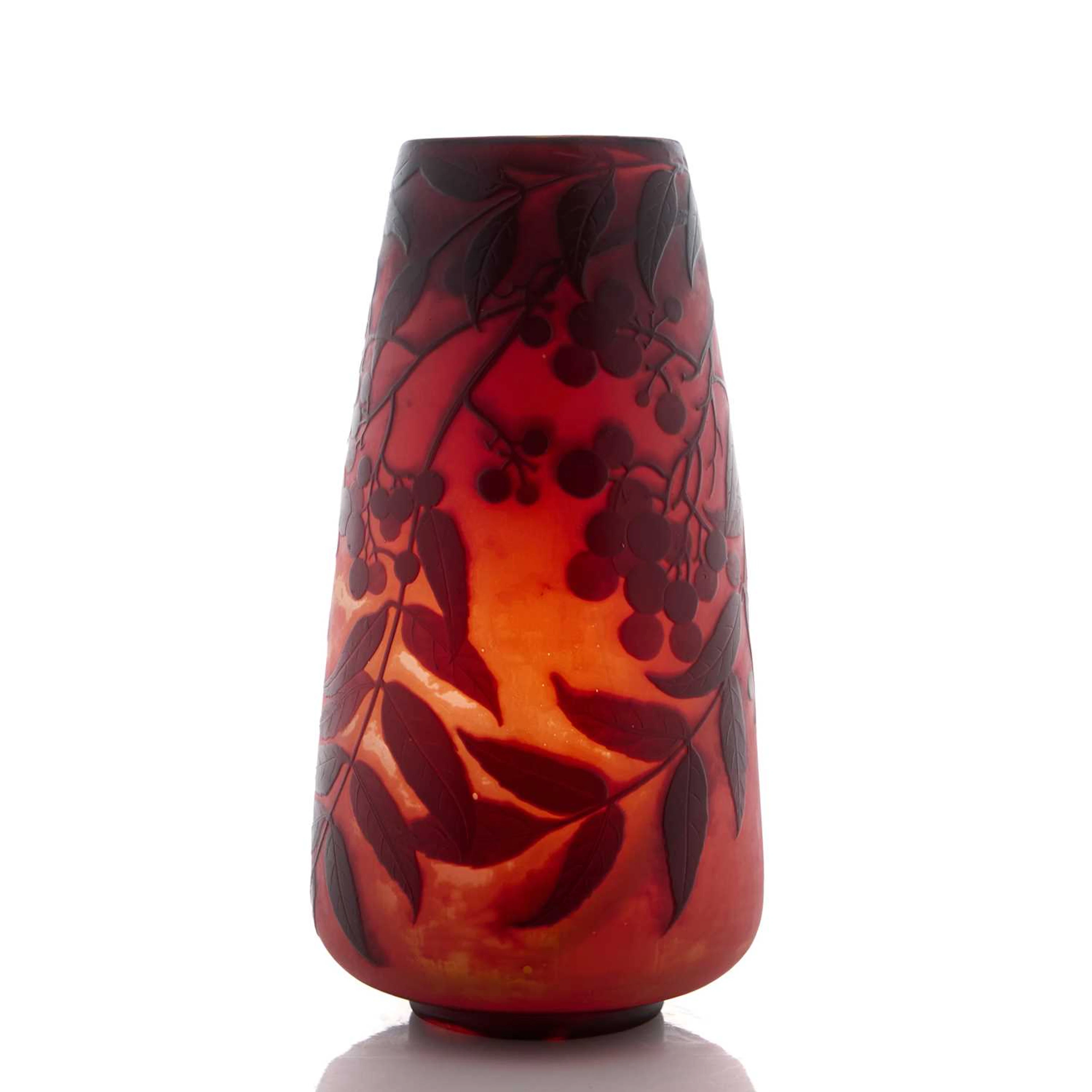 Émile Gallé (French, 1846-1904) a cameo glass vase, early 20th century, French