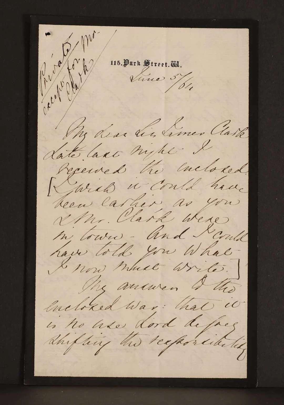 Florence NIGHTINGALE- Autograph Letter SIGNED (To Sir James Clark). 10 pages.