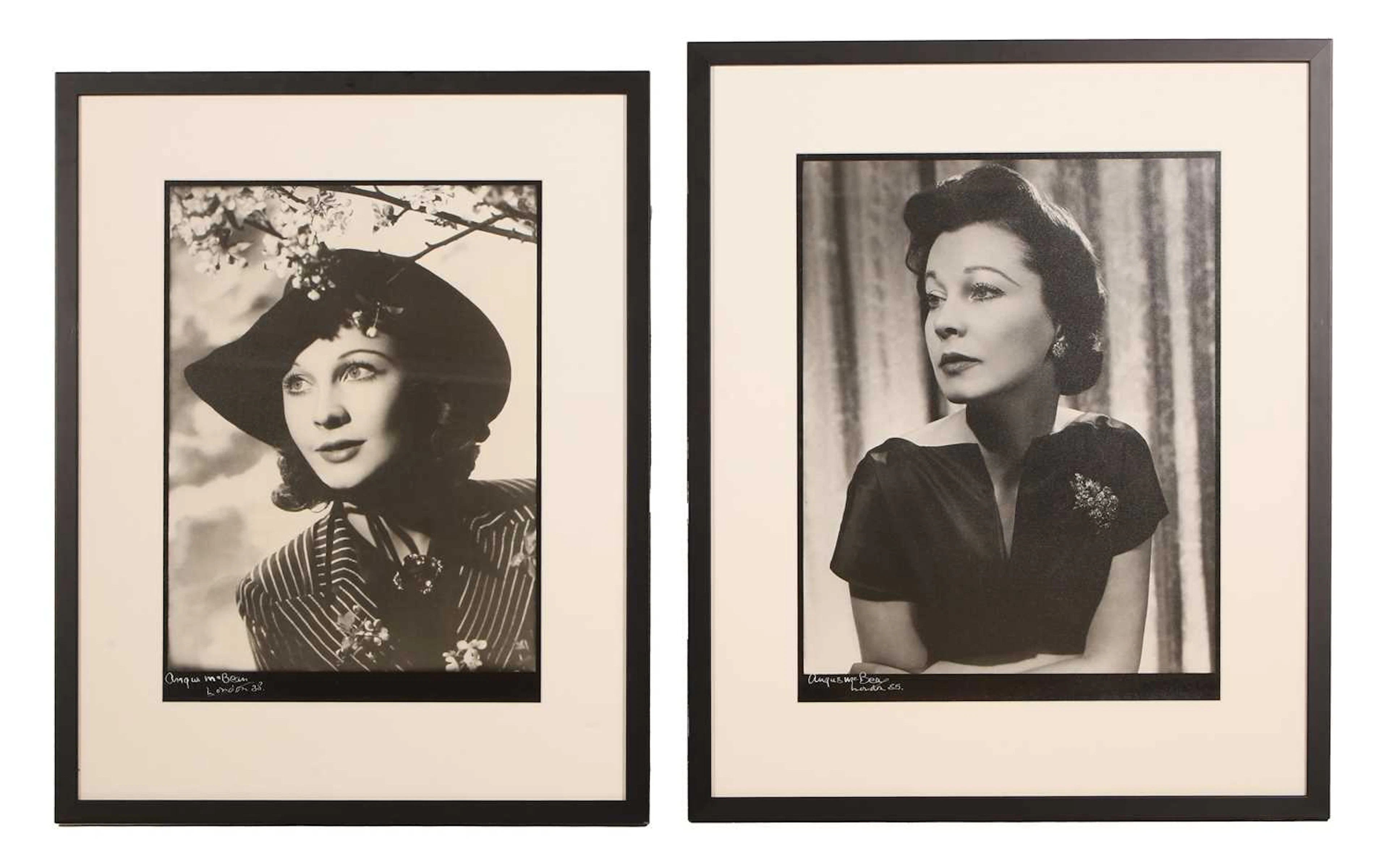 Angus McBean (British, 1904-1990) Two studio photography portraits